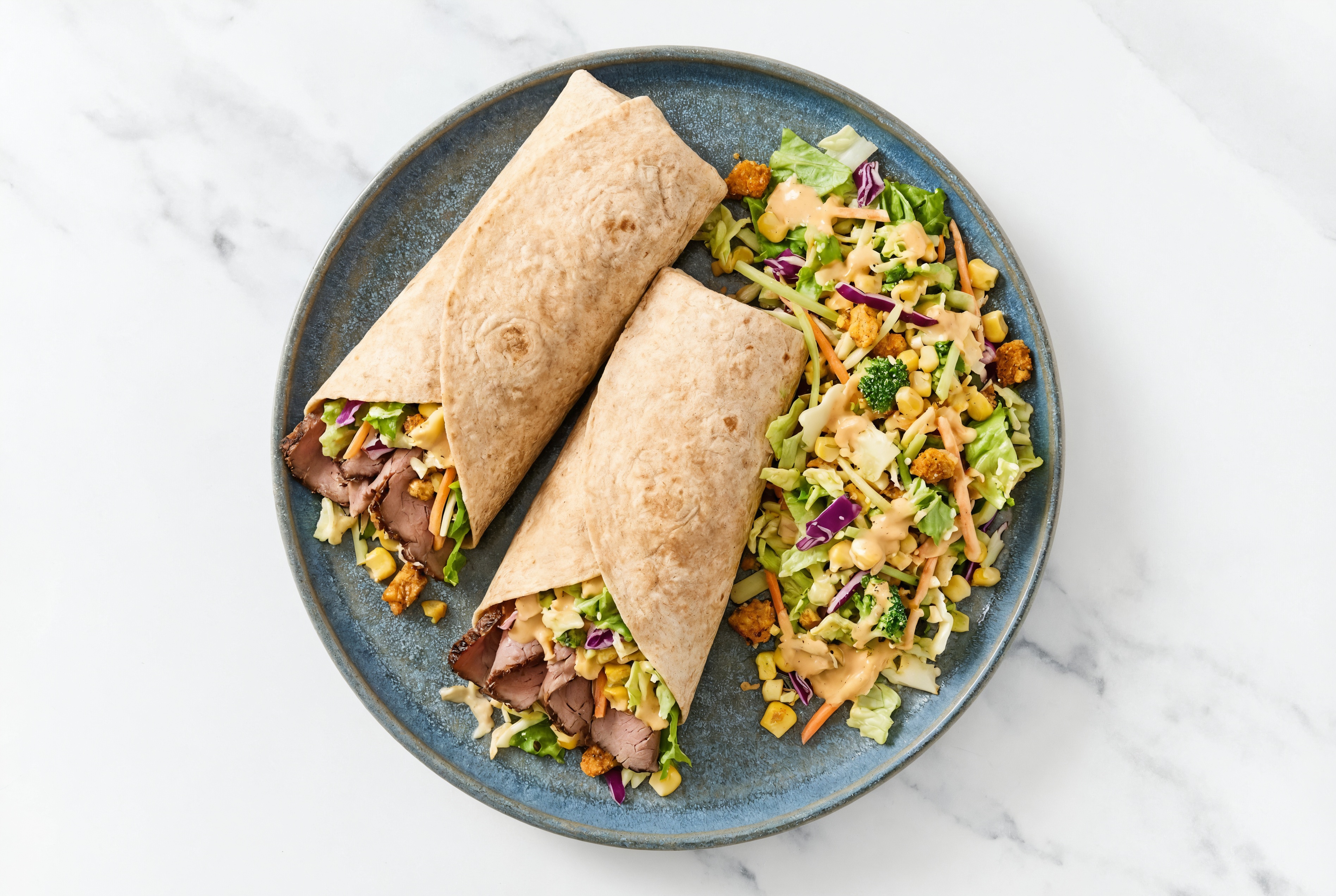 Street Corn Salad Roast Beef Wrap