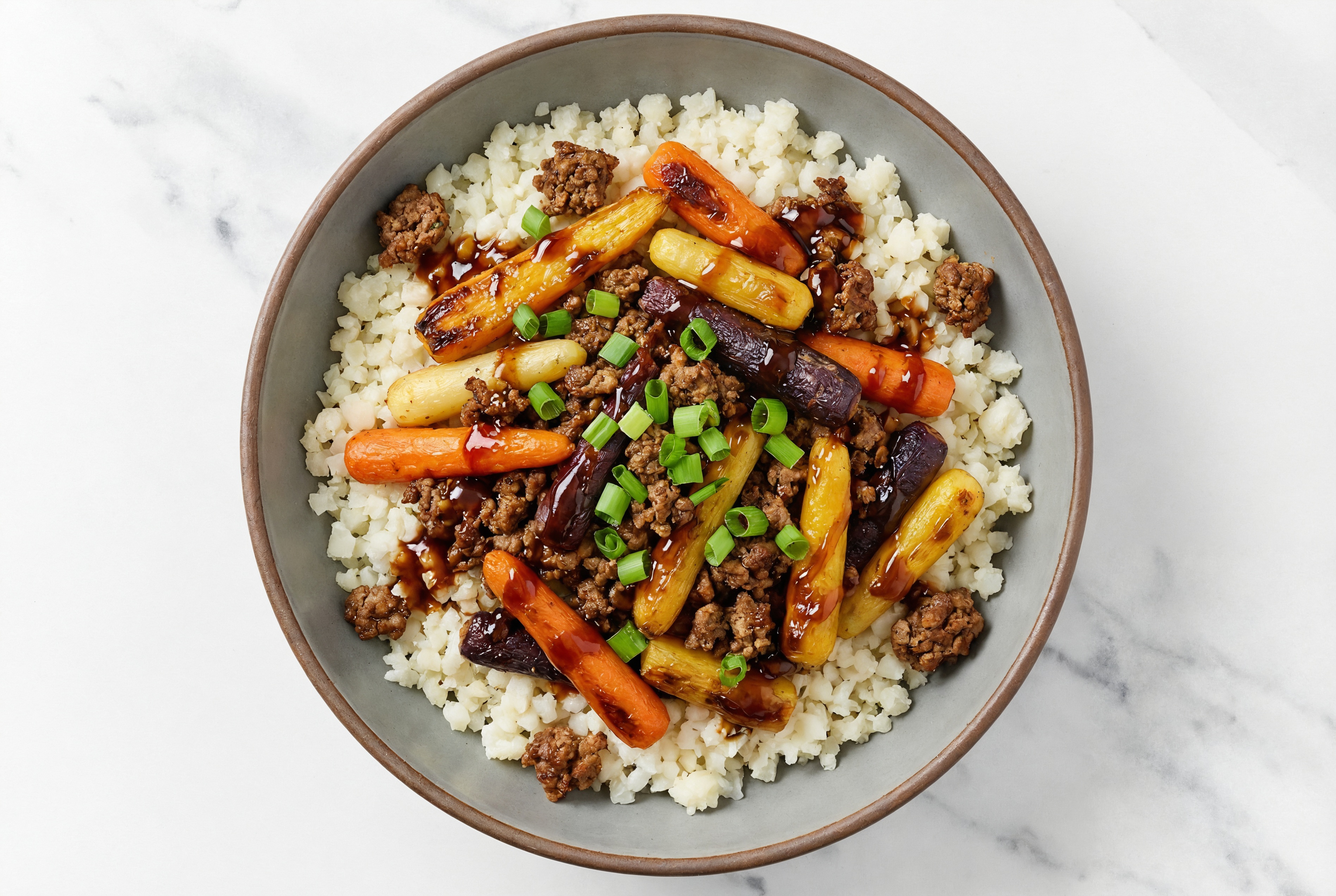 Teriyaki Mexican-Style Ground Beef Rice Bowl
