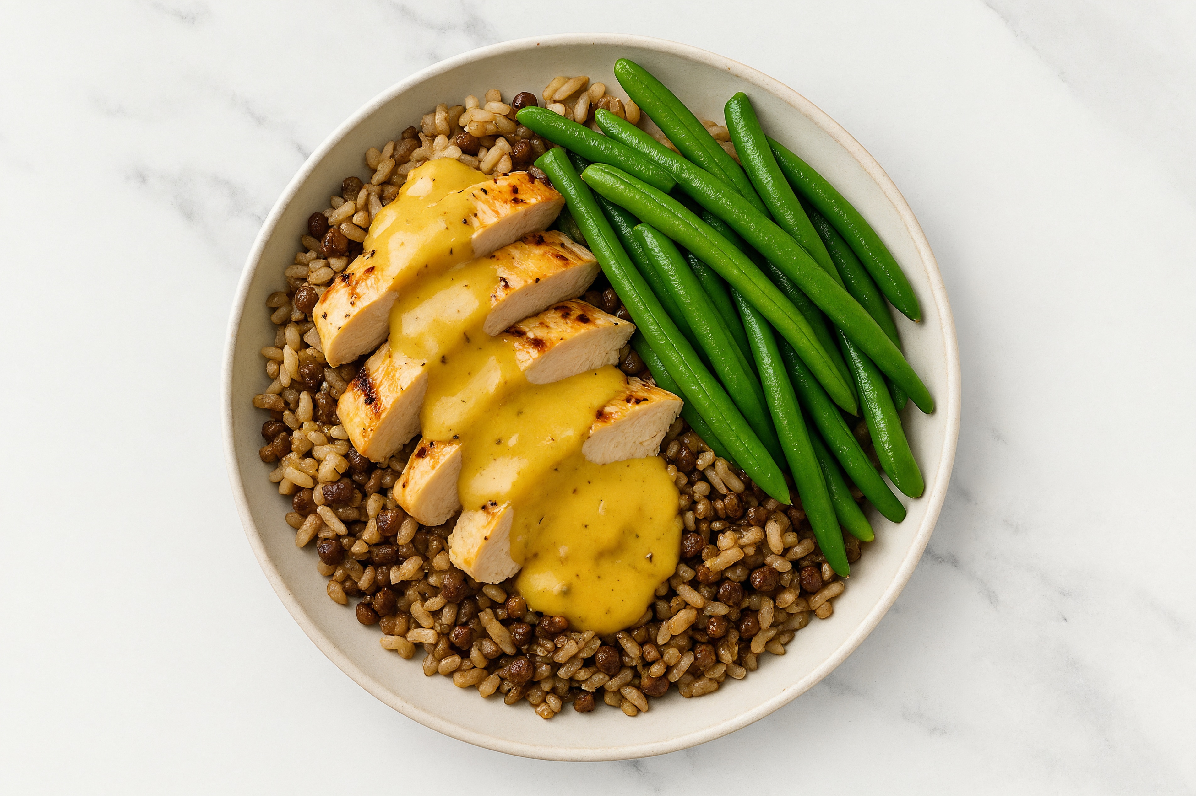 Curry Chicken + Green Bean Protein Bowl