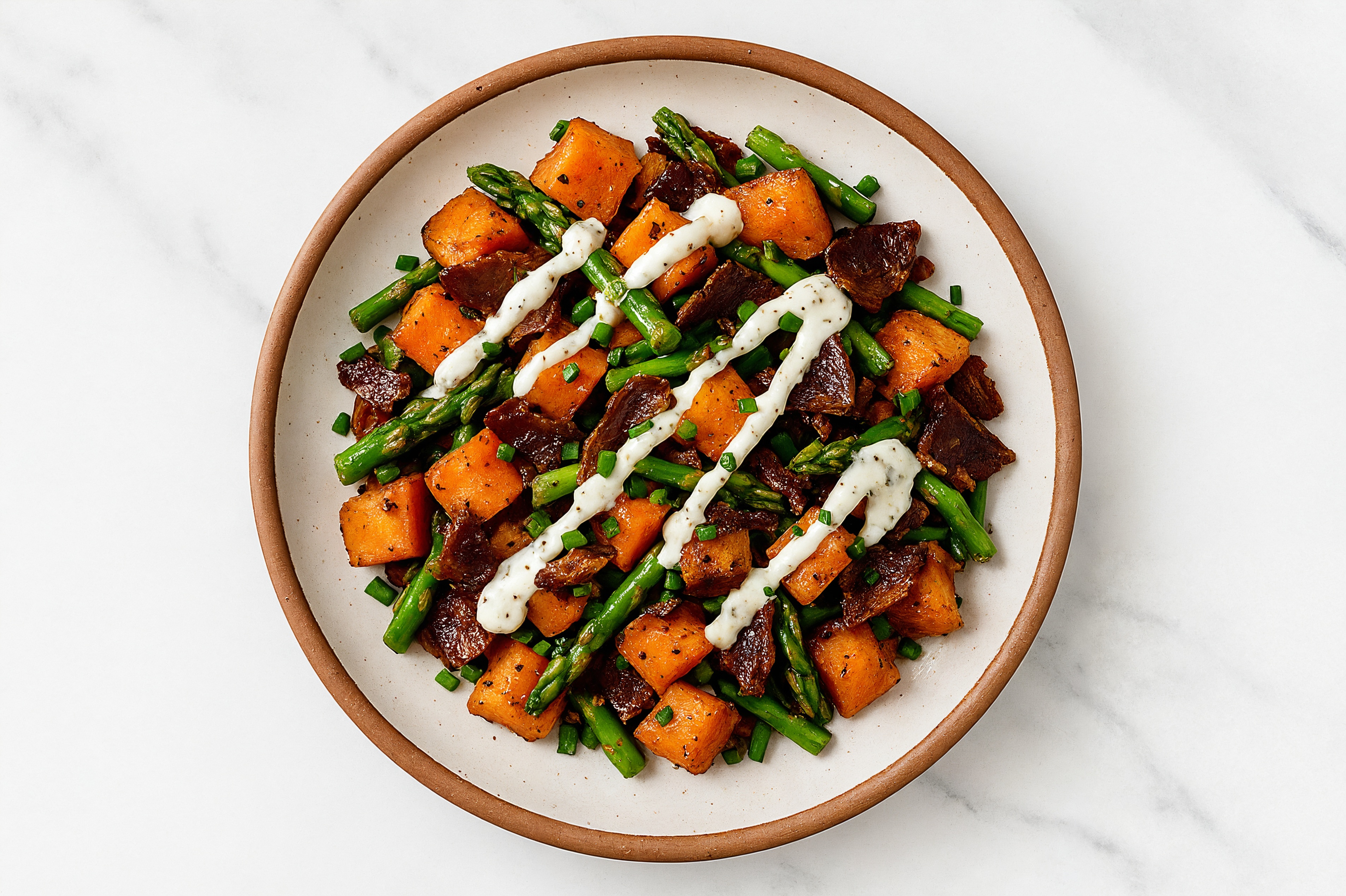 Springy Ranch Plant-Based Loaded Sweet Potatoes