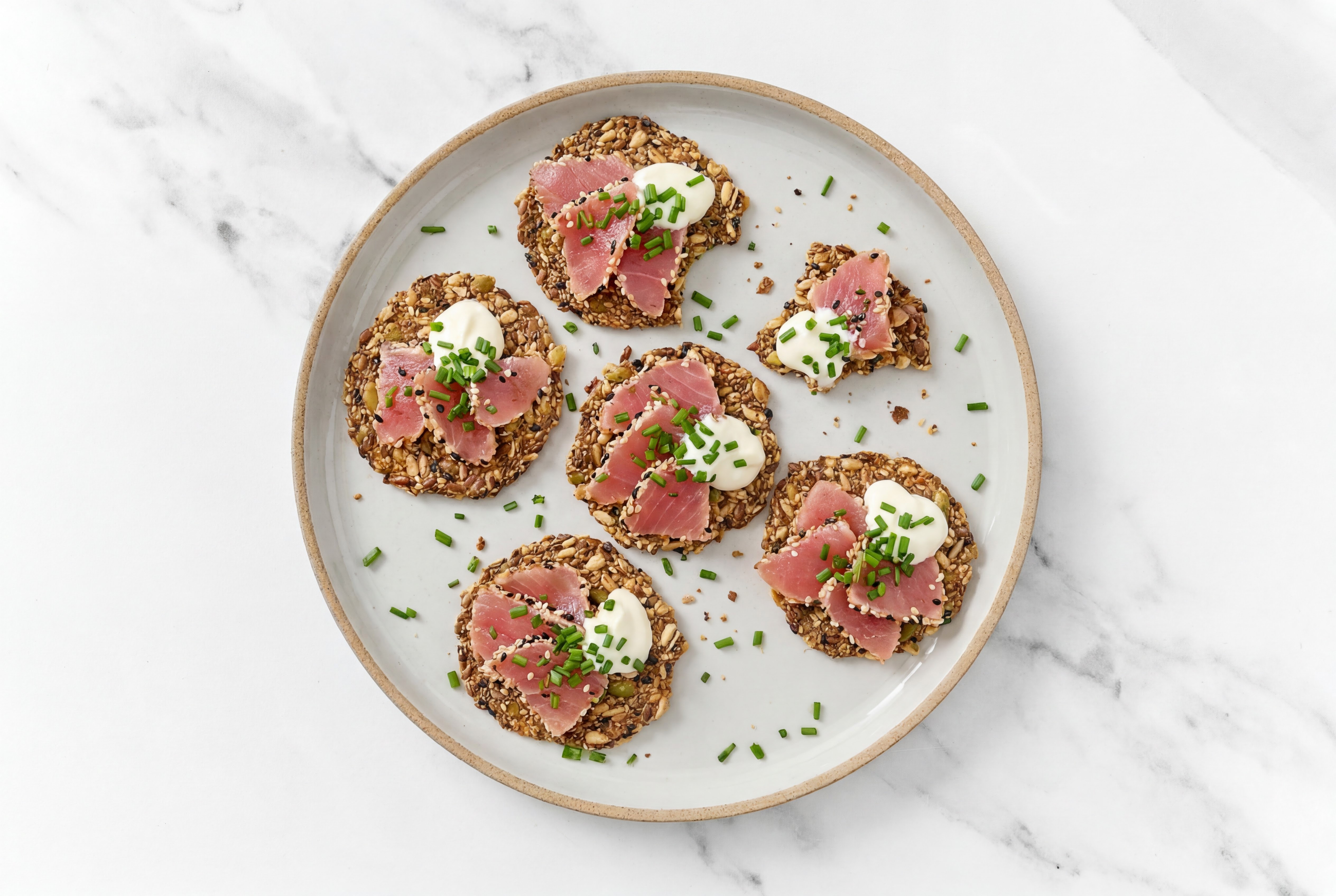 Smoked Tuna + Creme Fraiche Crackers