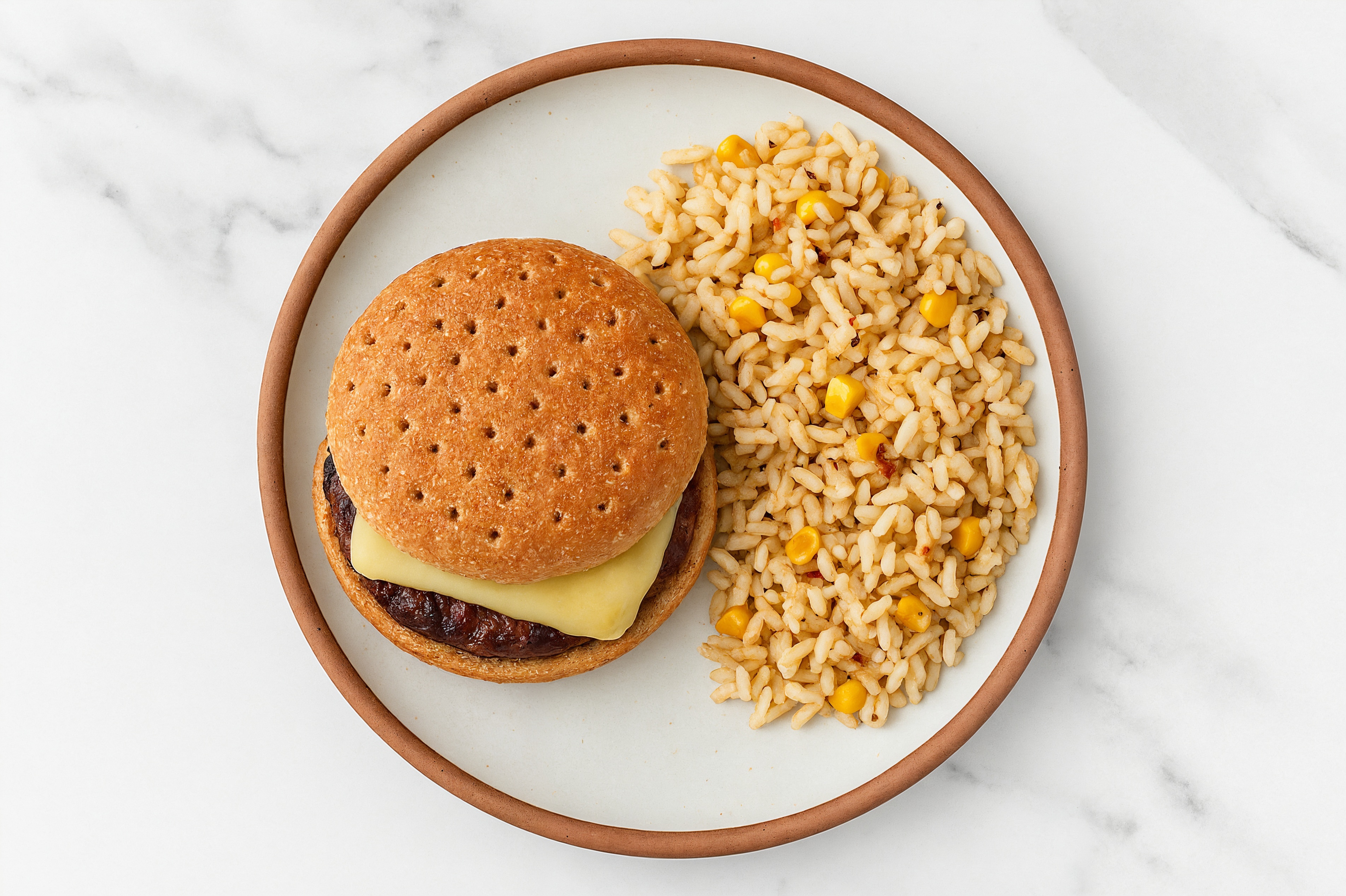 Herby Havarti Brisket Burger + Mexican Rice
