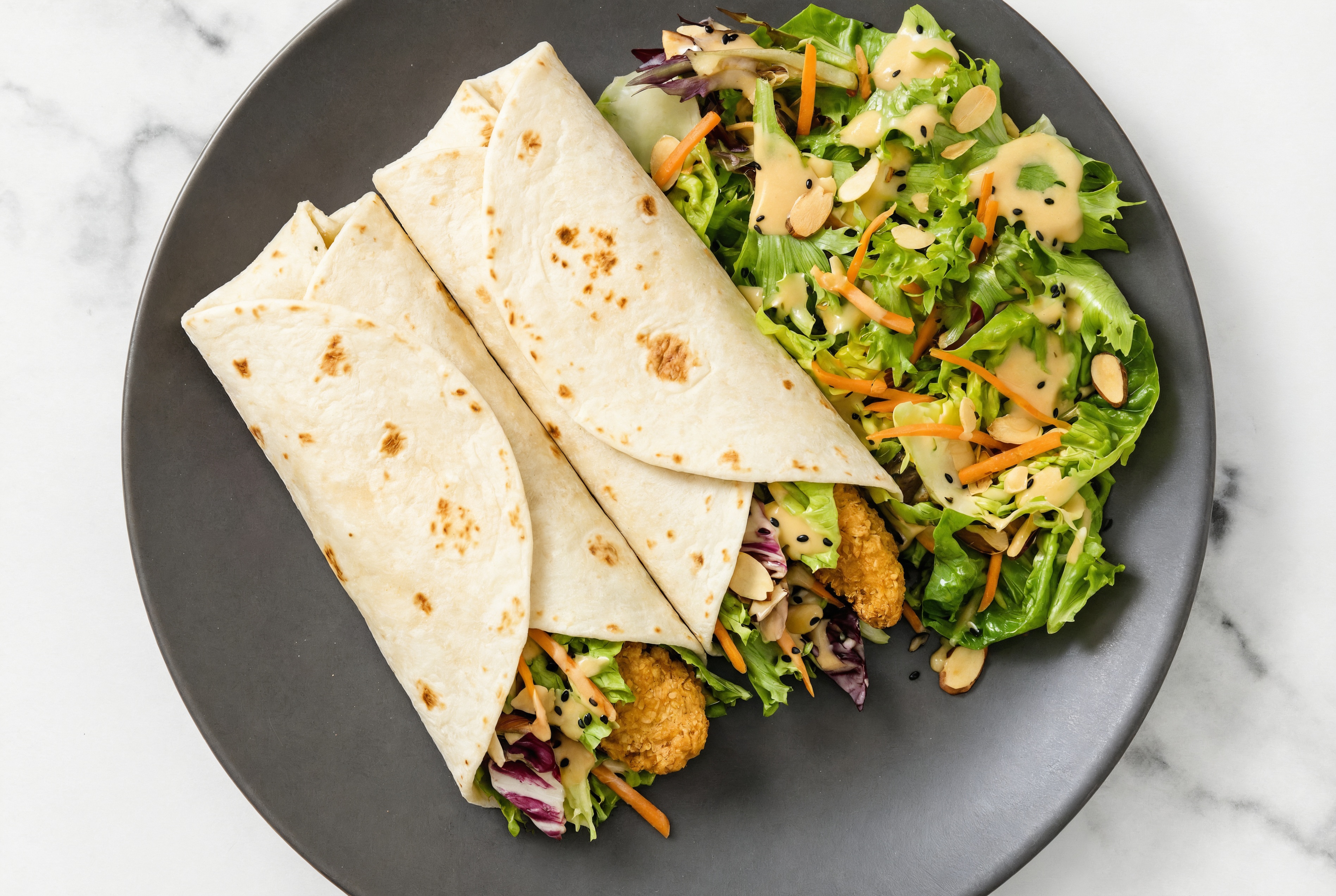 Chicken Tender Little Gem Salad Wrap