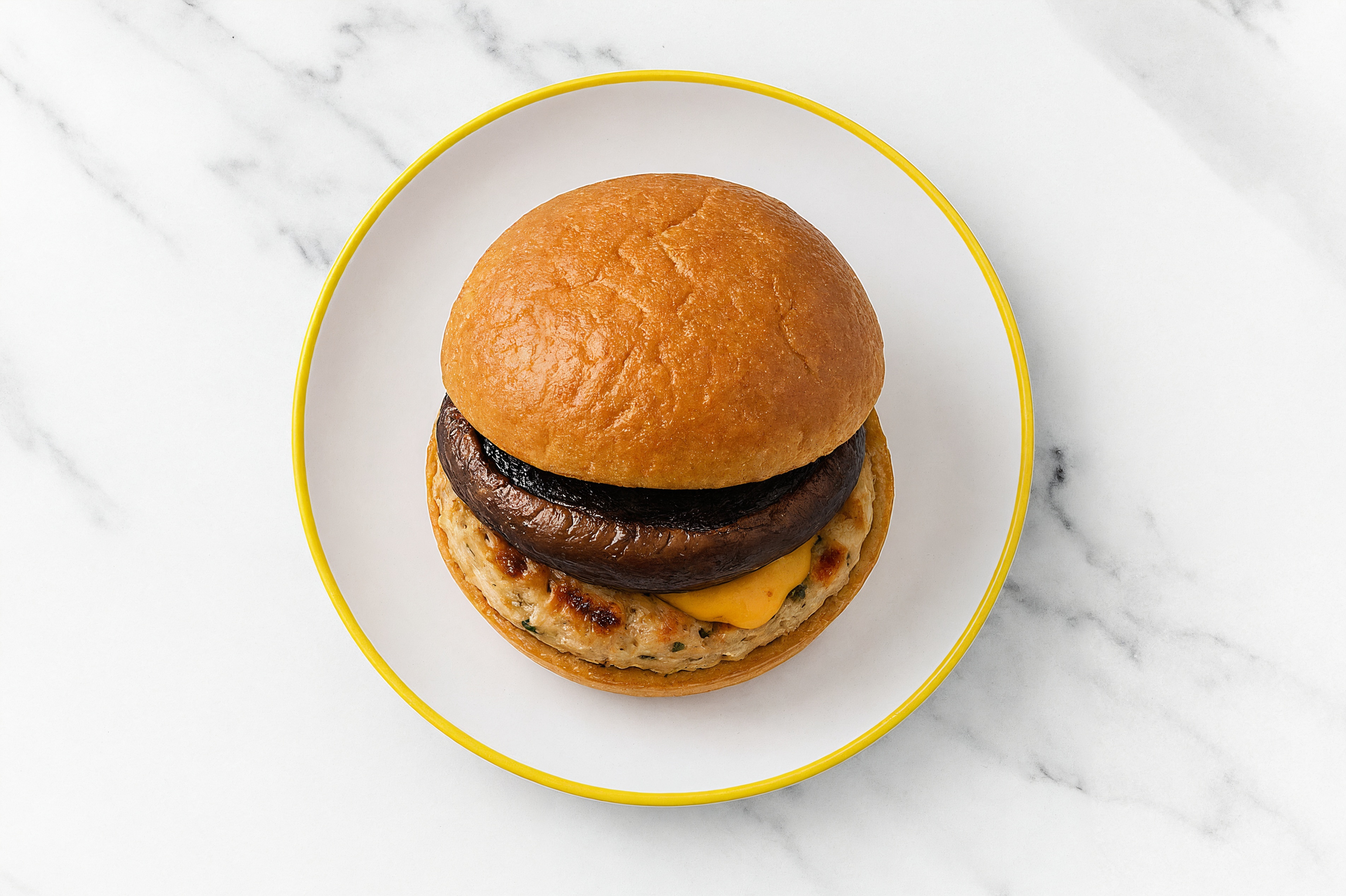 Portabella Chicken Burger on GF Bun with Special Sauce