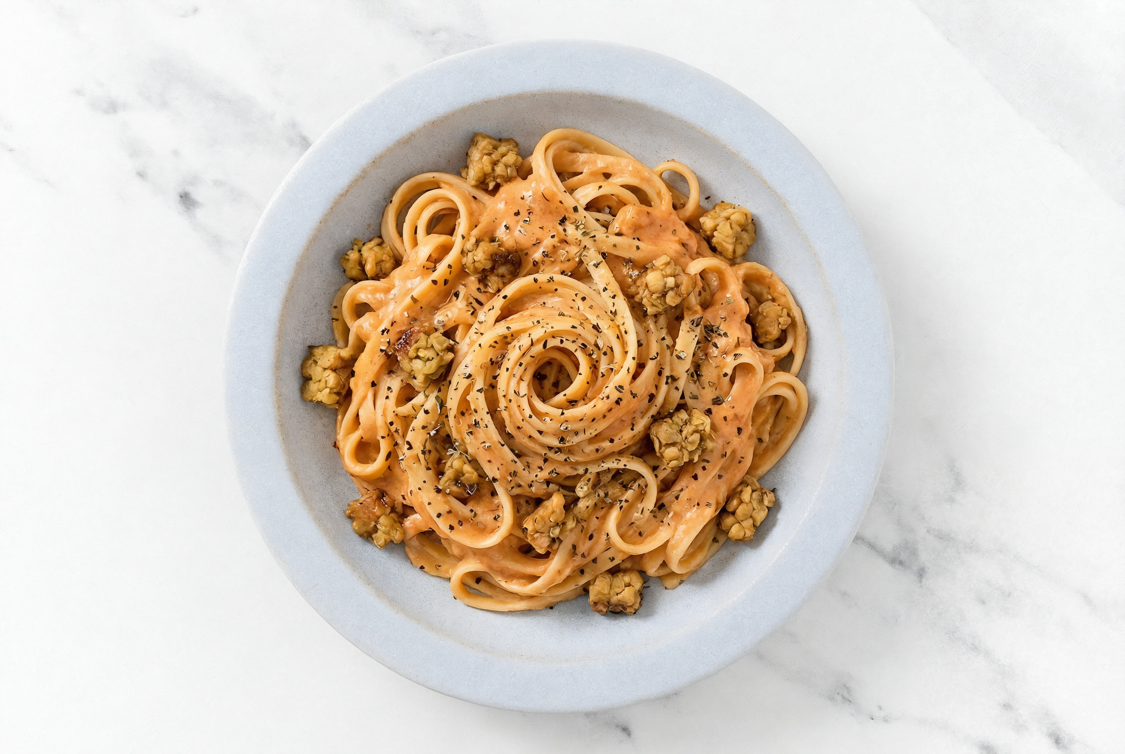 Creamy 'Tempeh' Linguine Bolognese