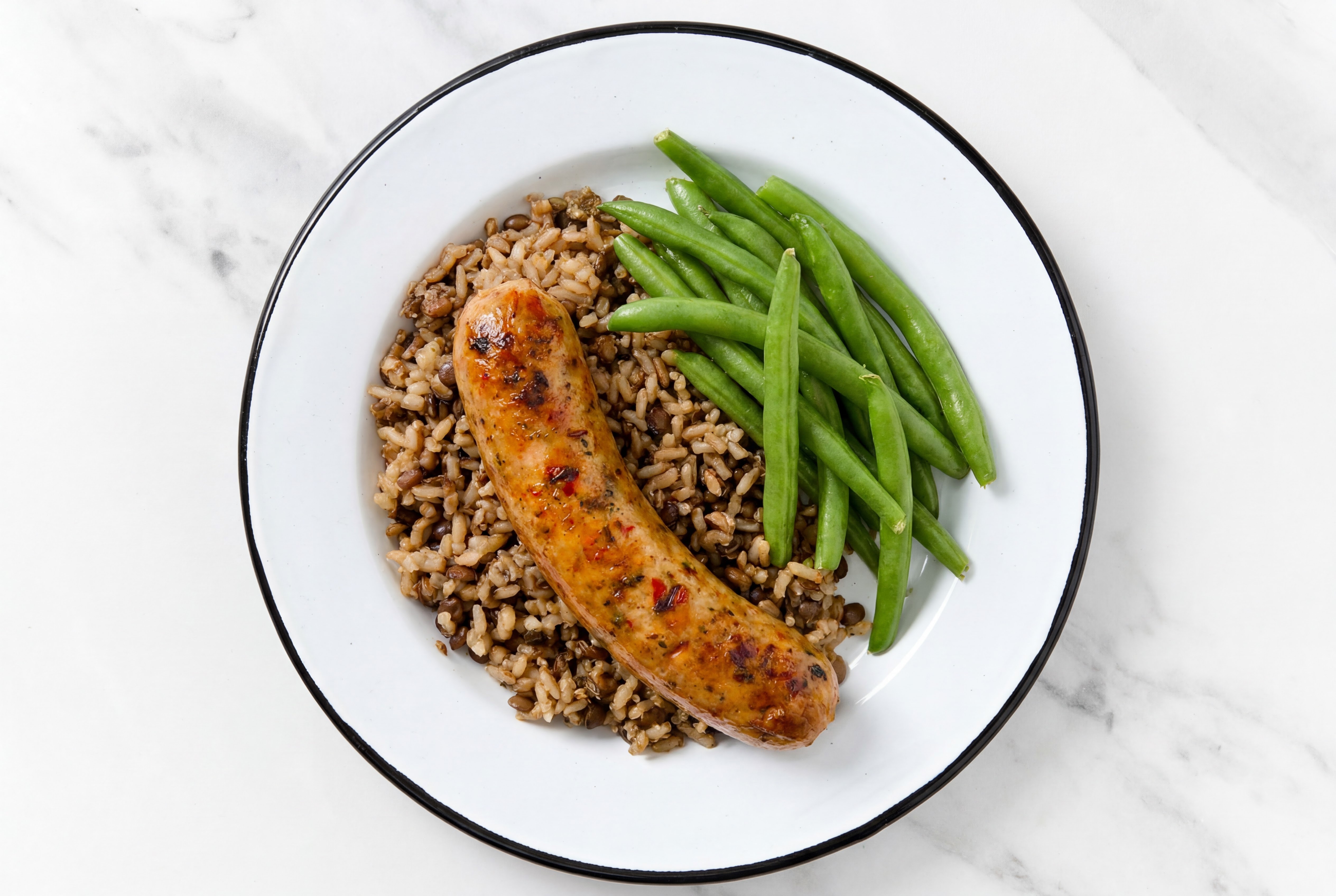 Italian Sausage + Organic Green Beans Protein Plate