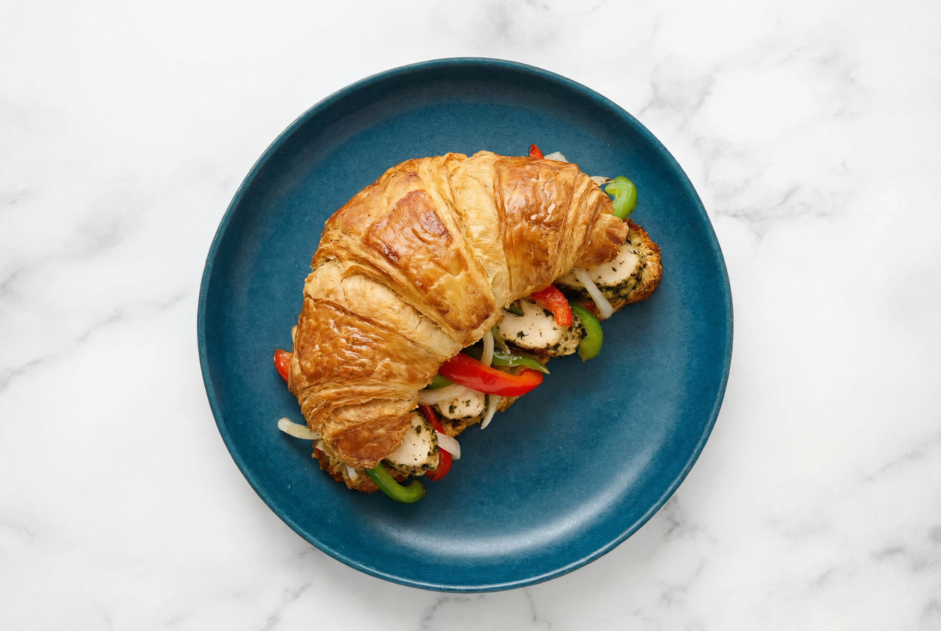 Savory Grilled Mediterranean Chicken Breast + Fajita Veggie Sandwich