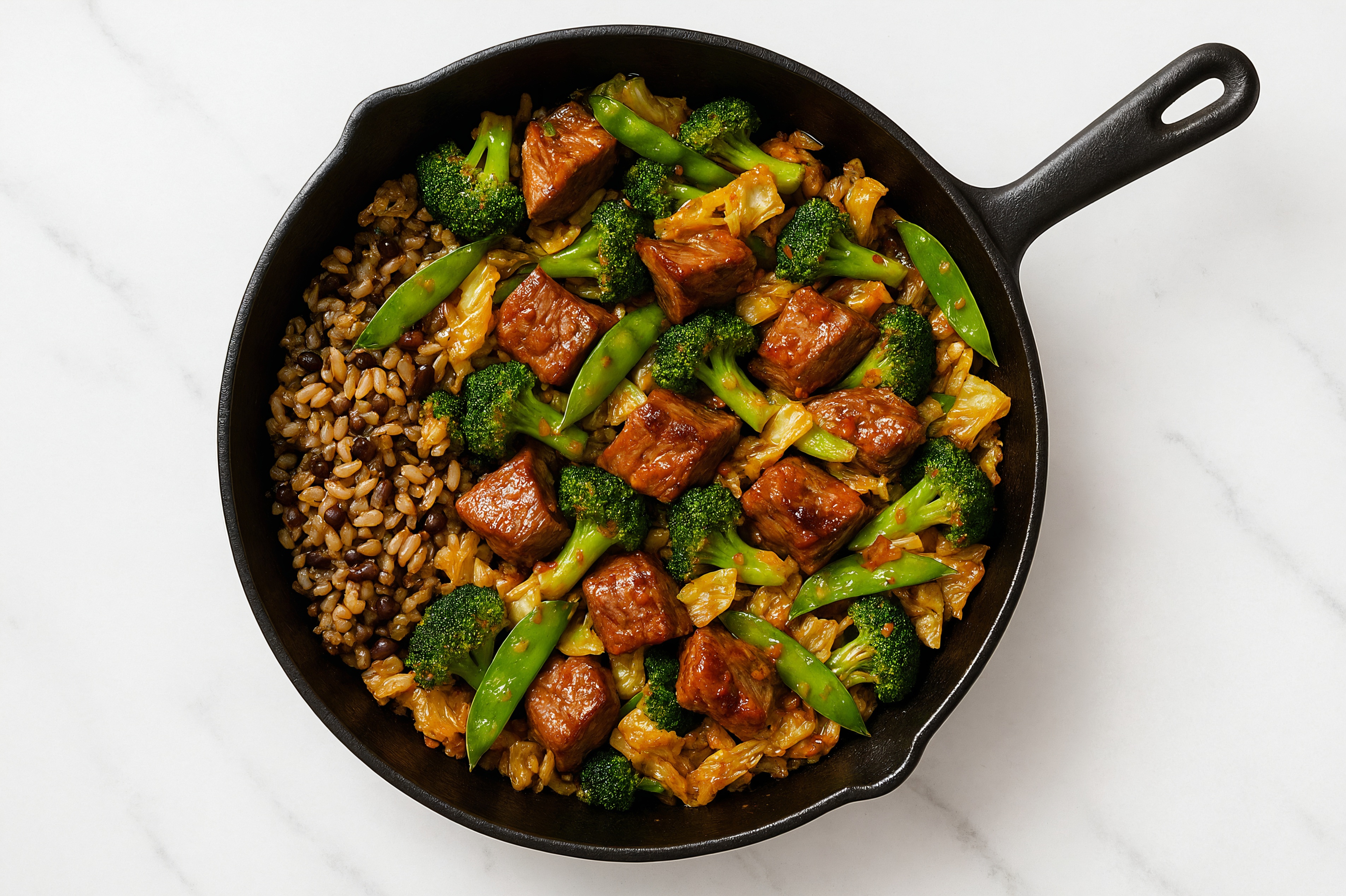 Sweet Chili Sirloin Tip Stir-Fry with Bok Choy over Quinoa