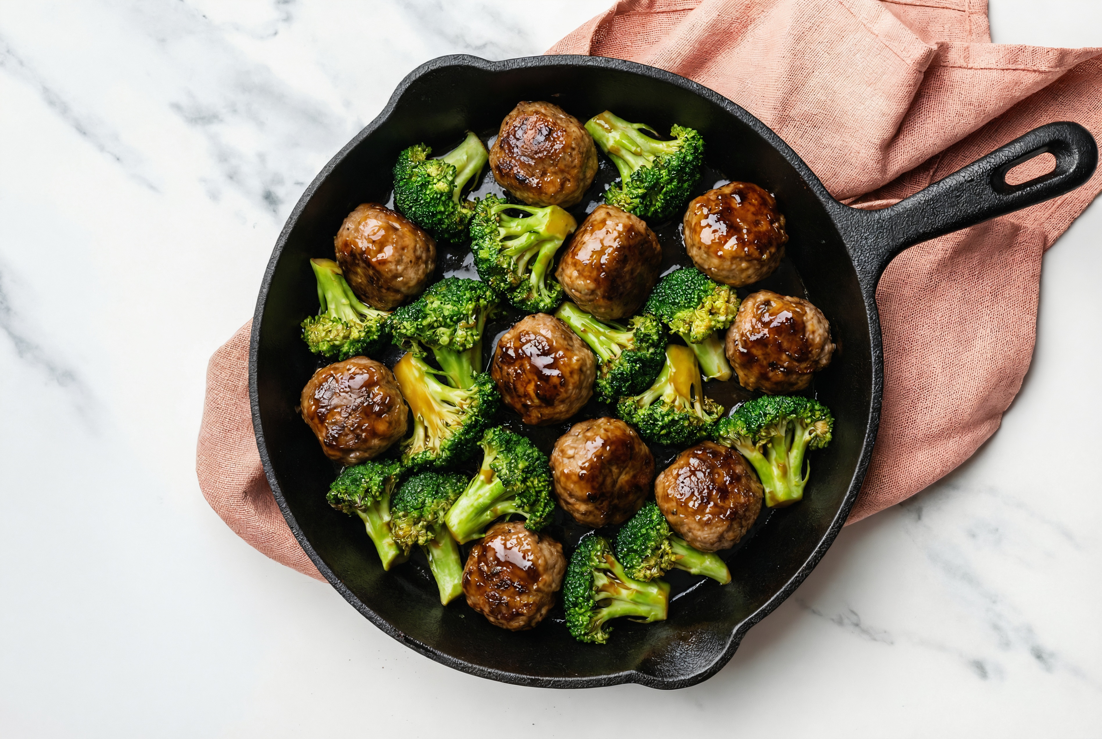 Teriyaki Meatball Stir-Fry with Broccoli