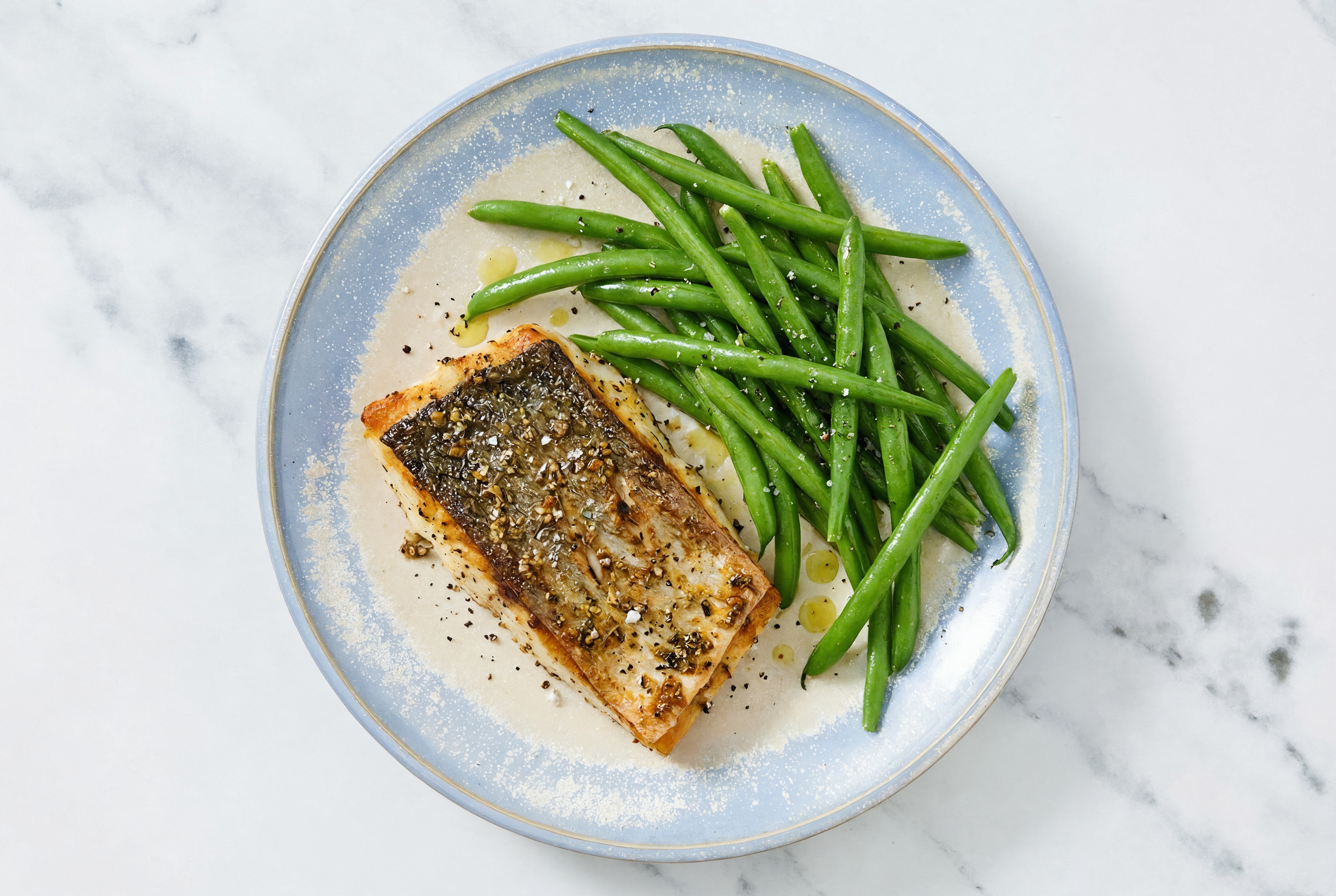 Honey Herbed Barramundi + Green Beans