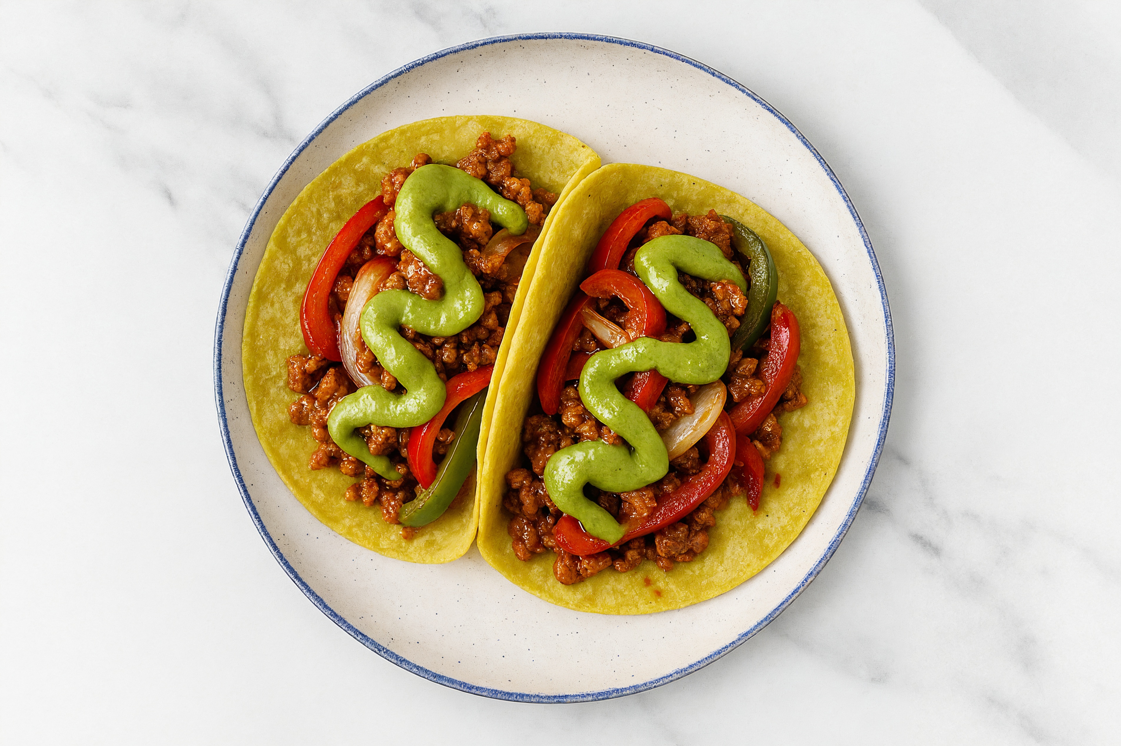 Fajita Turkey Tacos with Spinach Tortilla