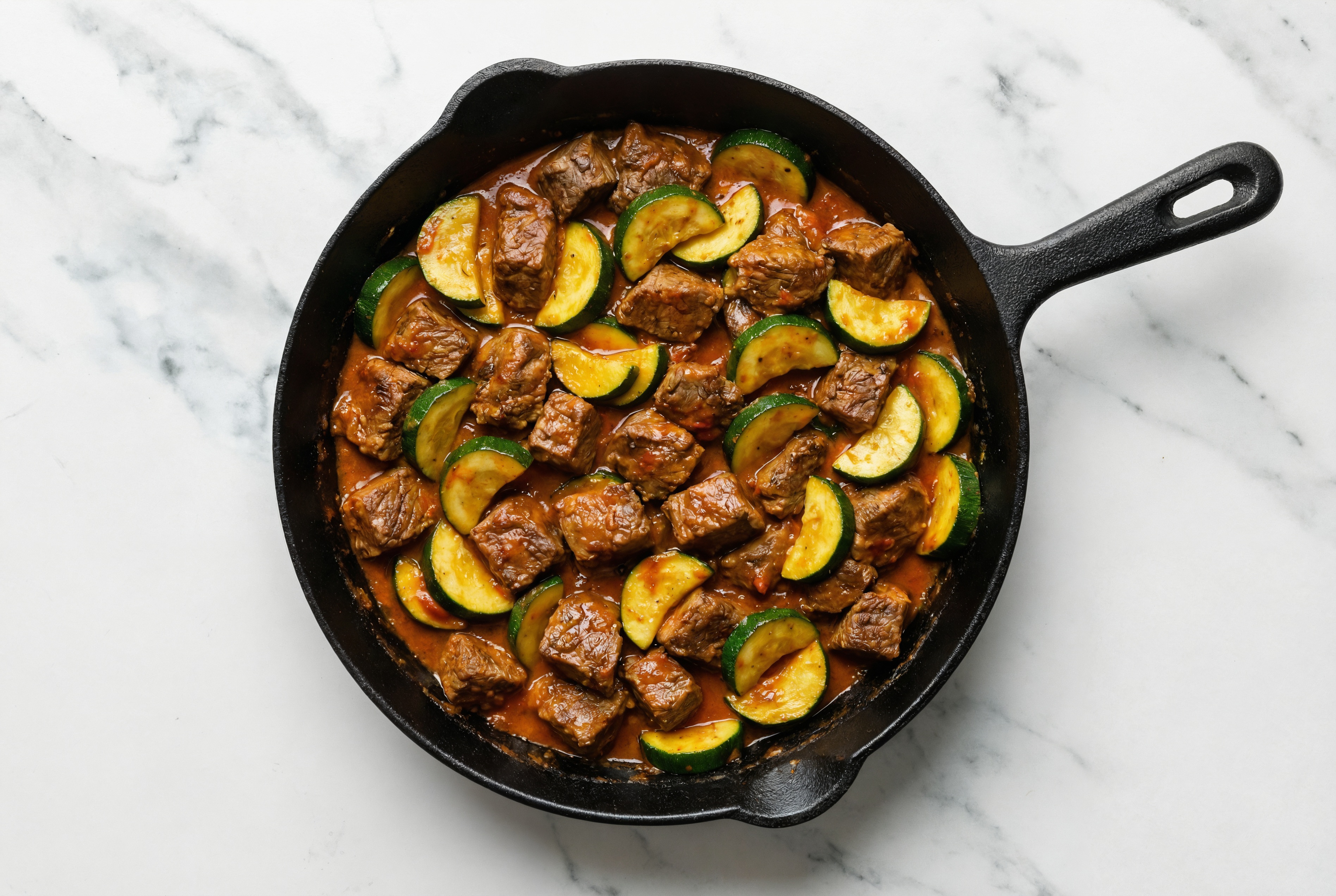 Tikka Masala Beef Filet Stir-Fry with Zucchini