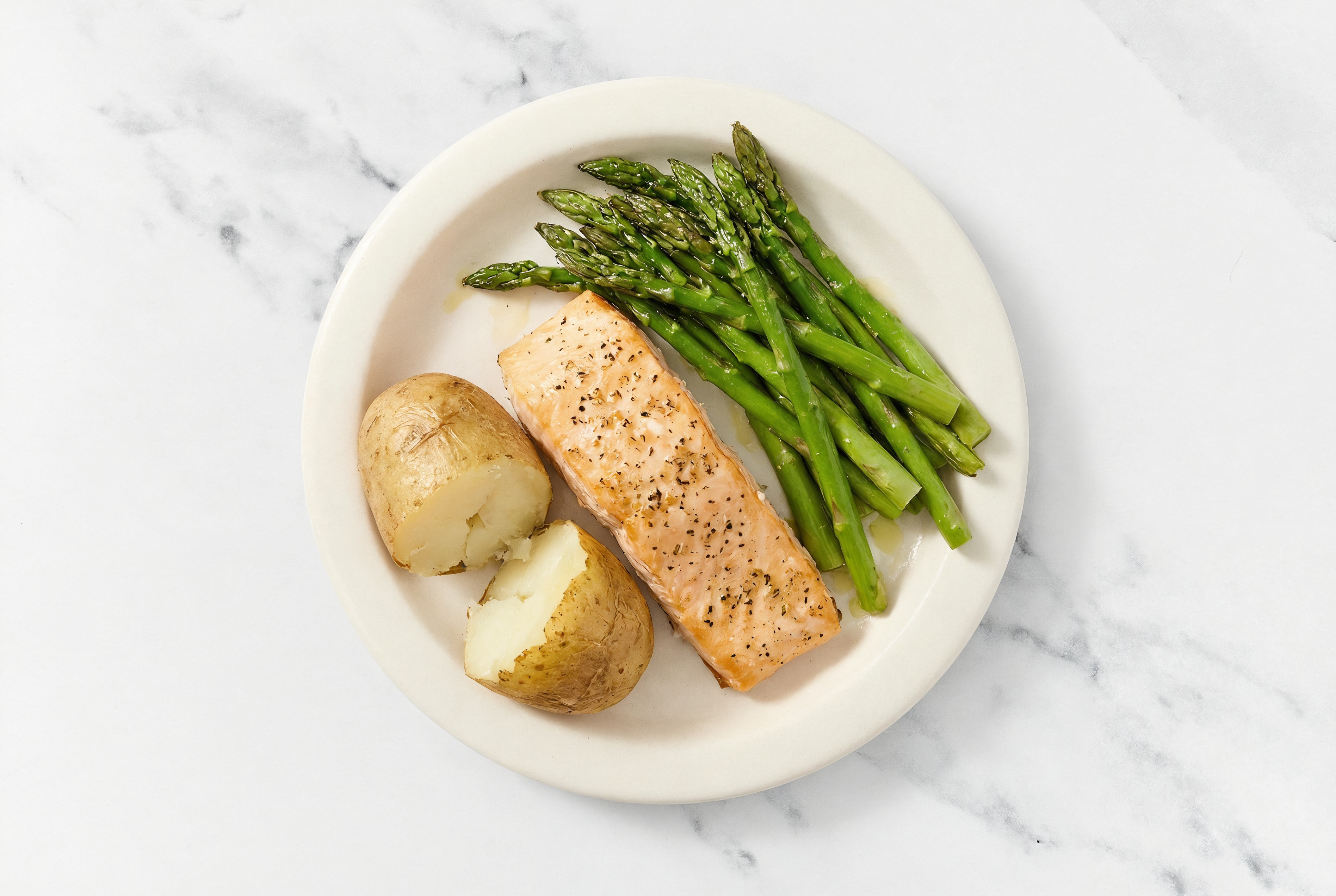 Hearty  Ranch Roasted Salmon + Asparagus