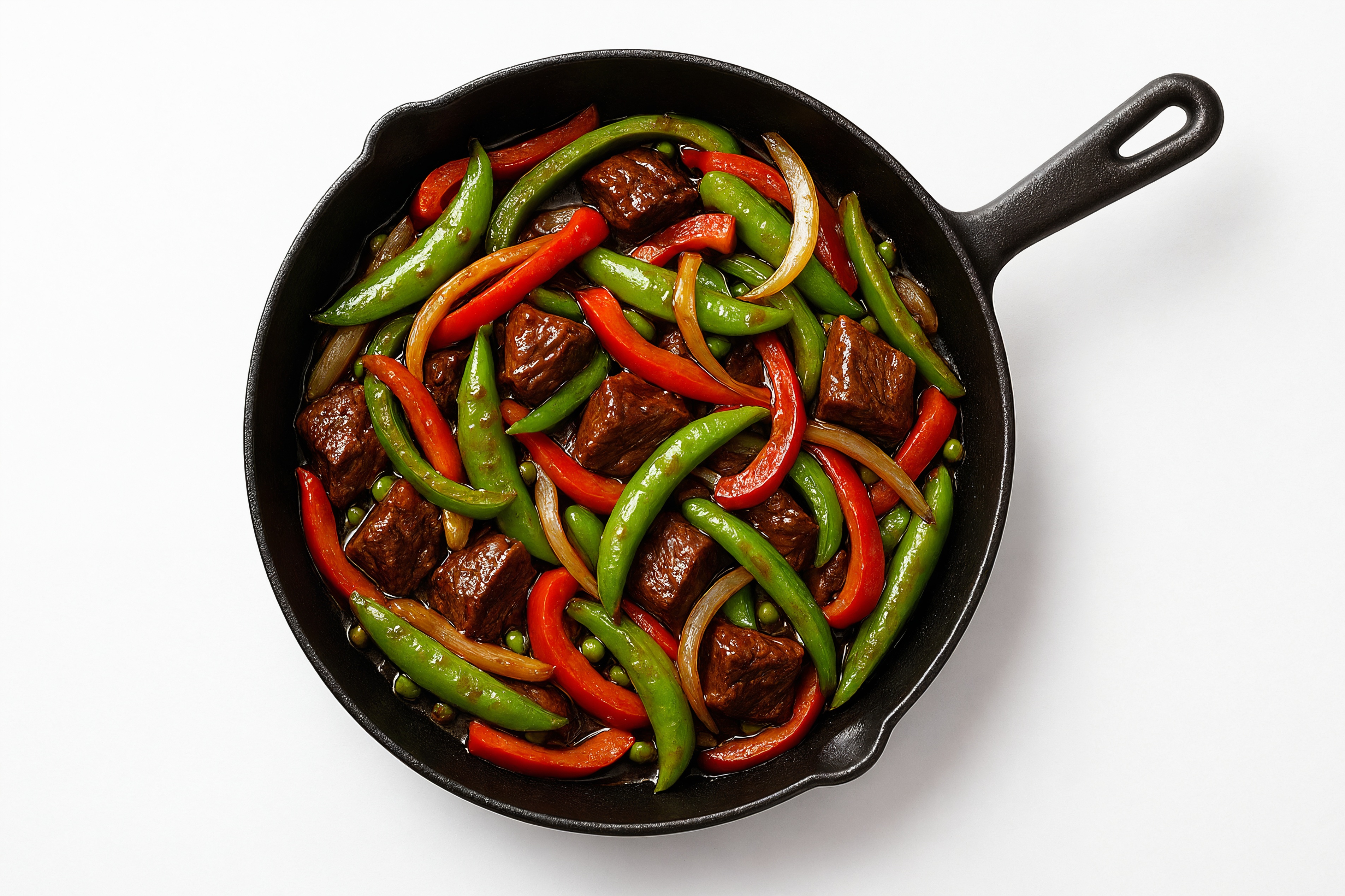 Japanese BBQ Bison Stir-Fry with Snap Peas & Peppers
