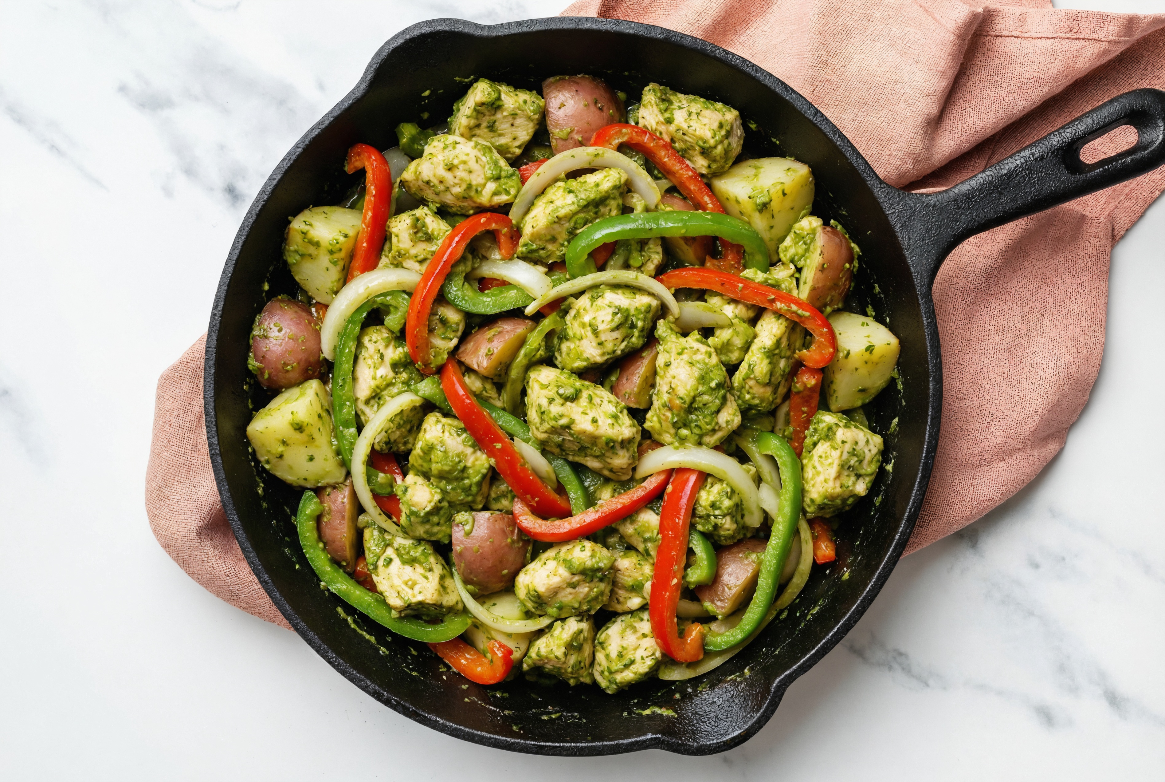 Garlicky Chicken Potato Hash