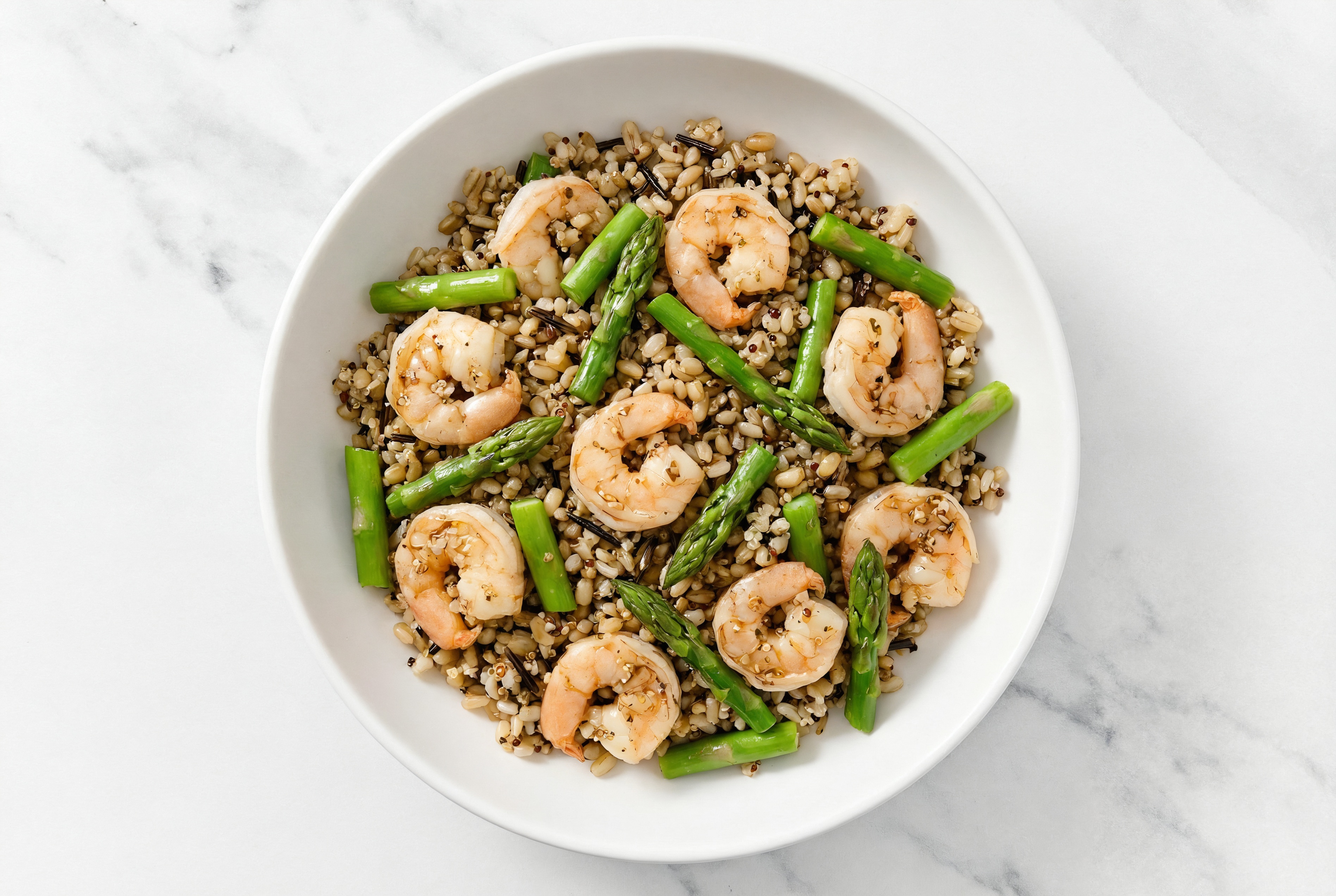 Balsamic Gulf Jumbo Shrimp 7 Grain Bowl