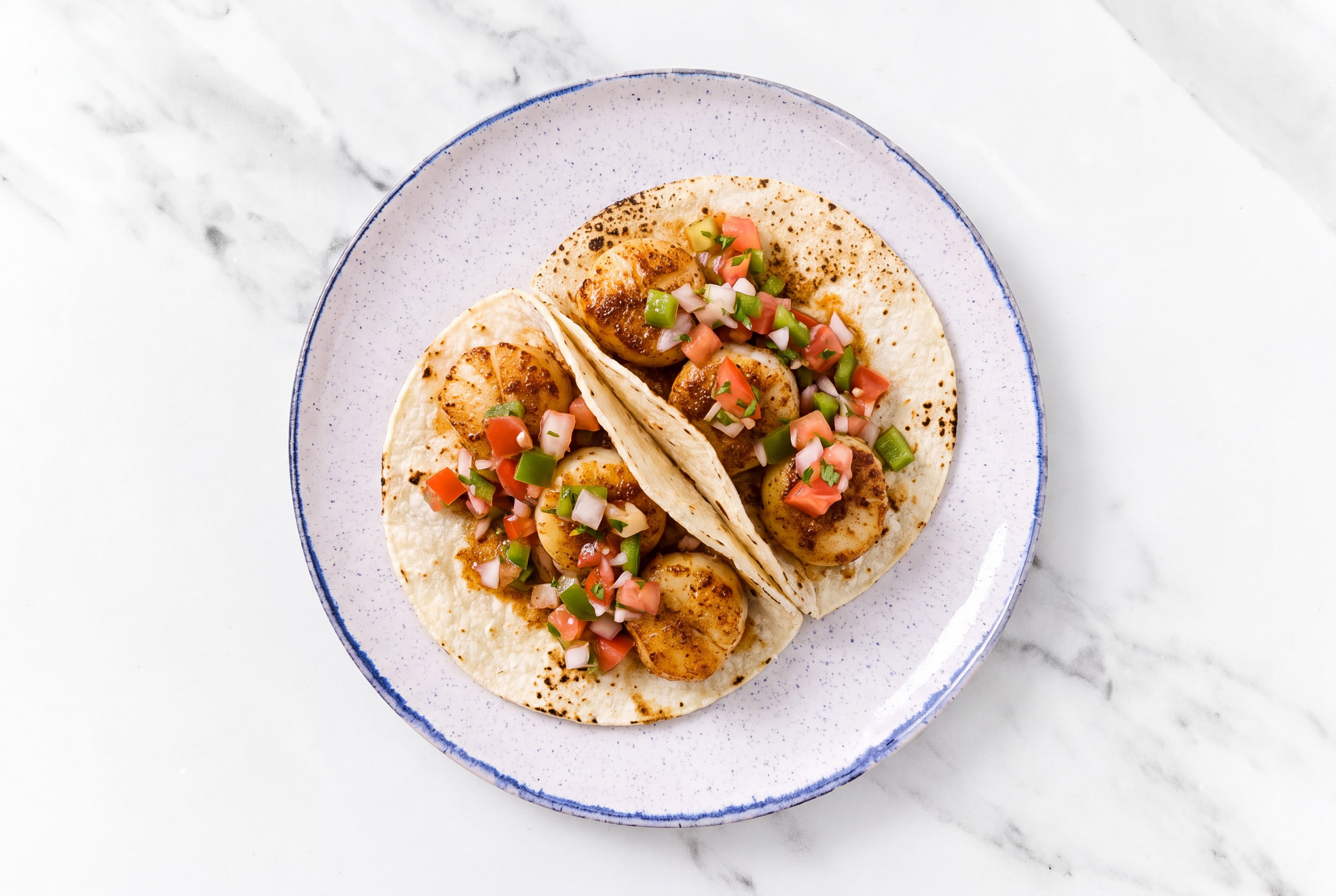 Seared Jumbo Scallops + Salsa Tacos
