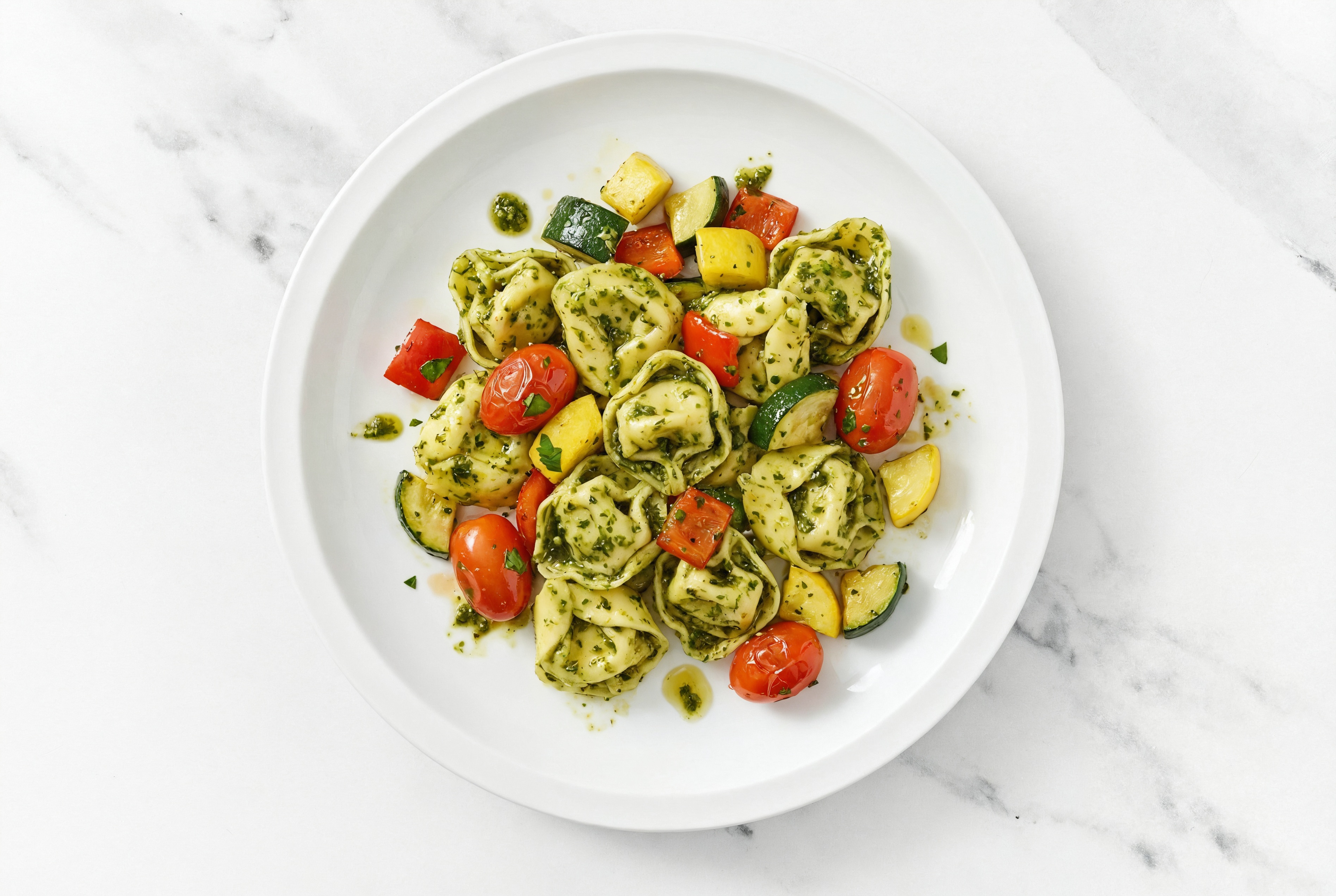Summery Super Veggie Pesto Tortelloni
