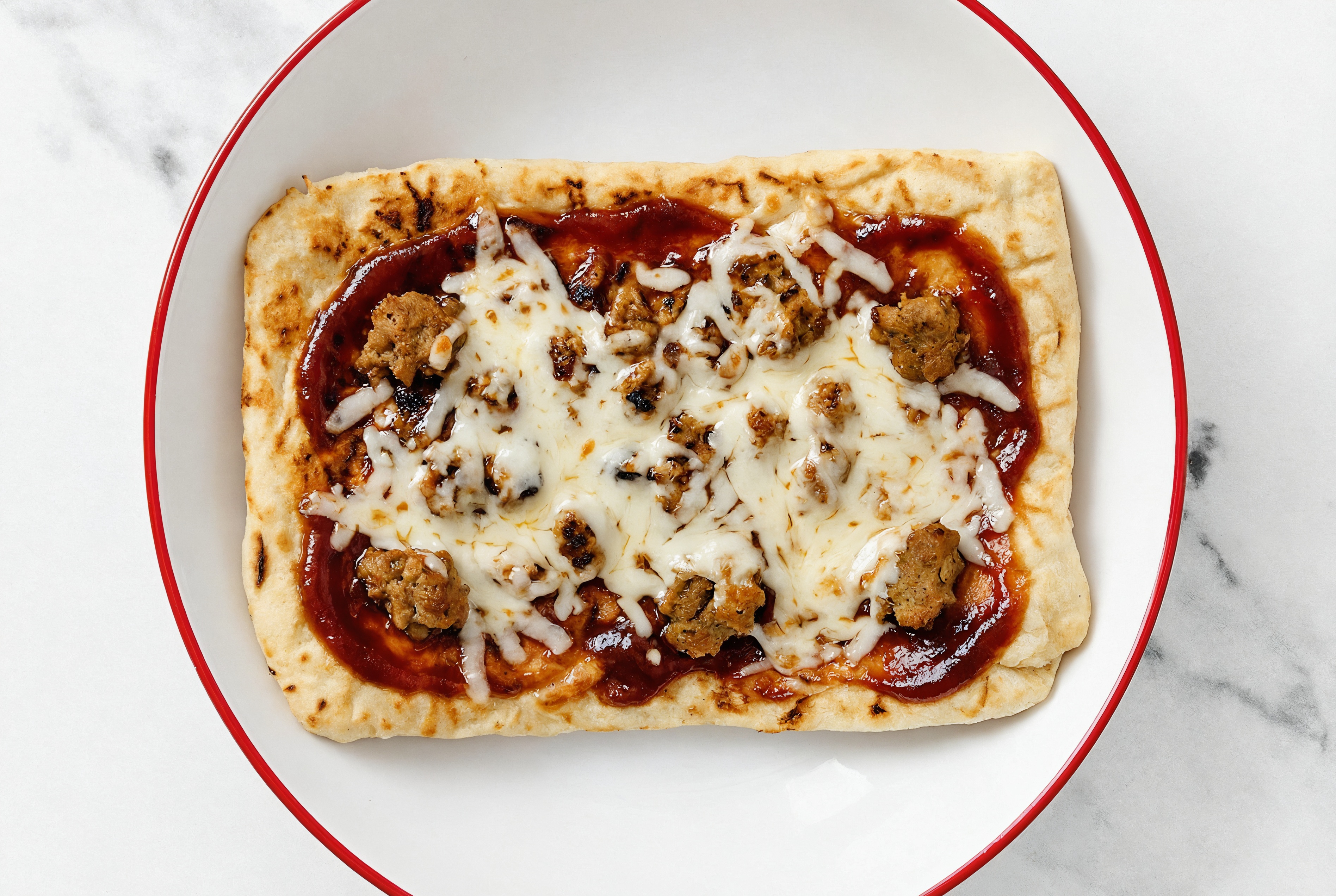 BBQ Pork Sausage Pizza with Original BBQ Sauce