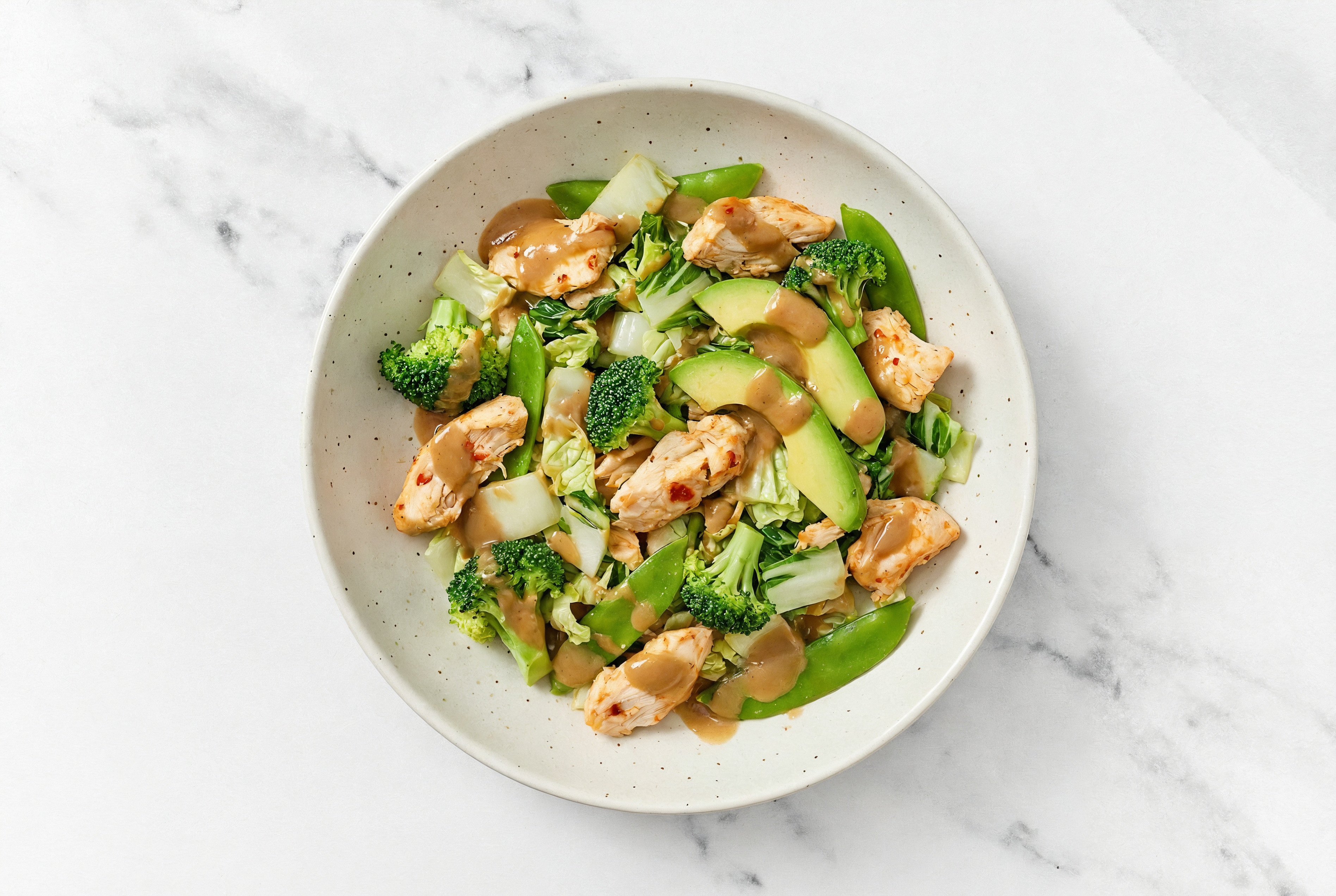 Thai Peanut Chicken + Bok Choy Salad