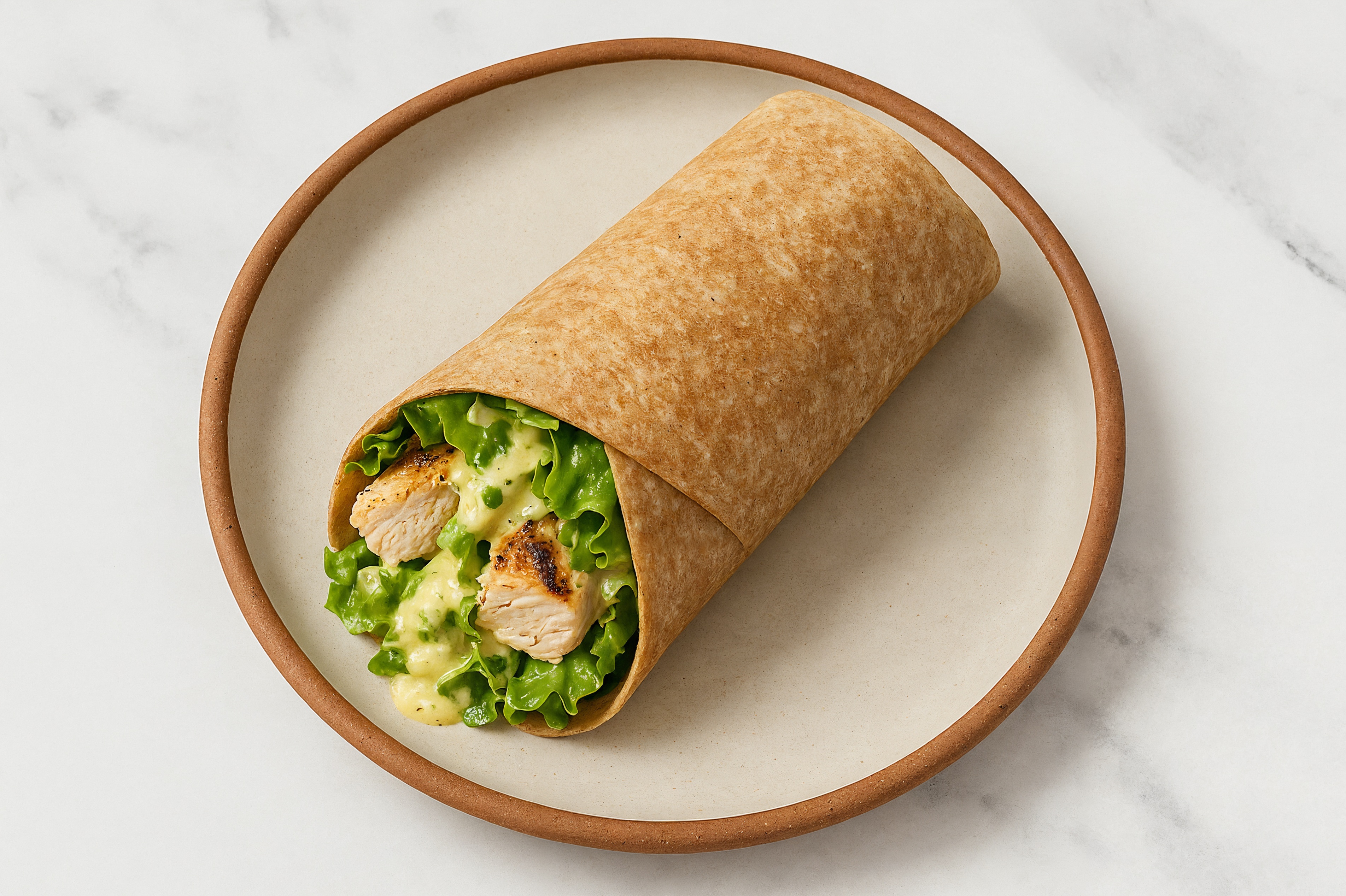 Grilled Chicken Caesar Salad Wrap