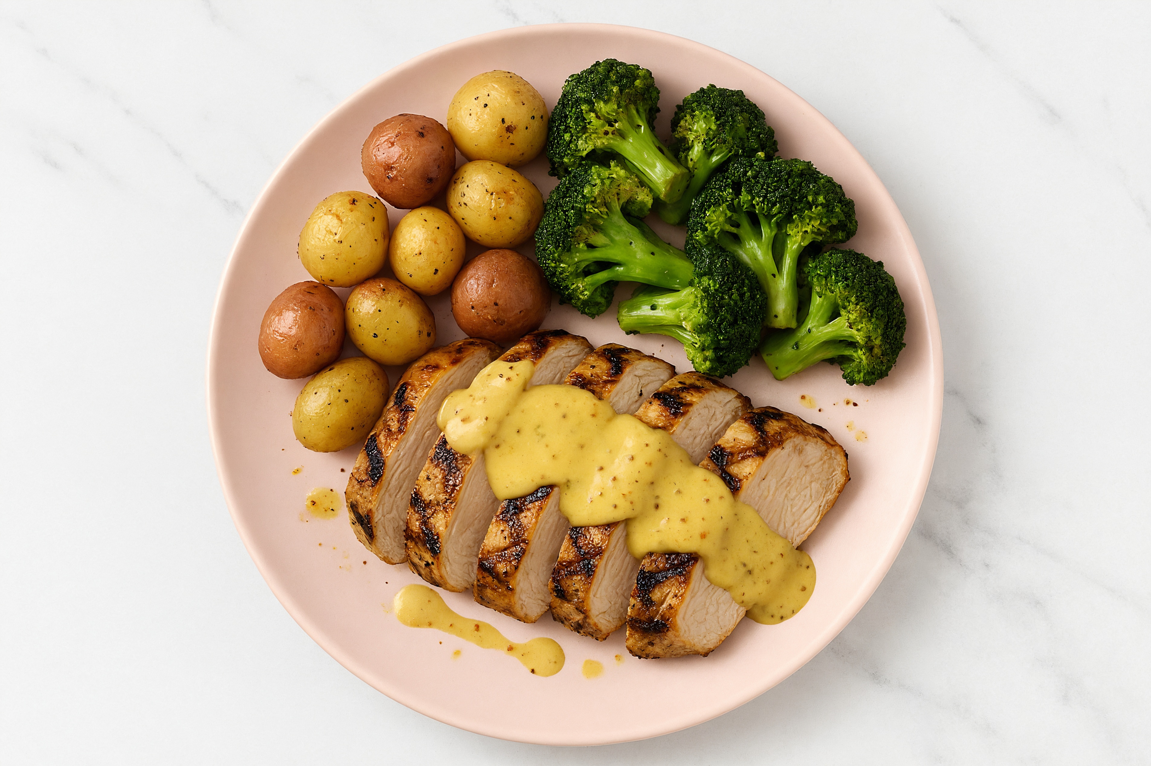 Hearty Honey Mustard Grilled Pork Tenderloin + Creamer Potatoes