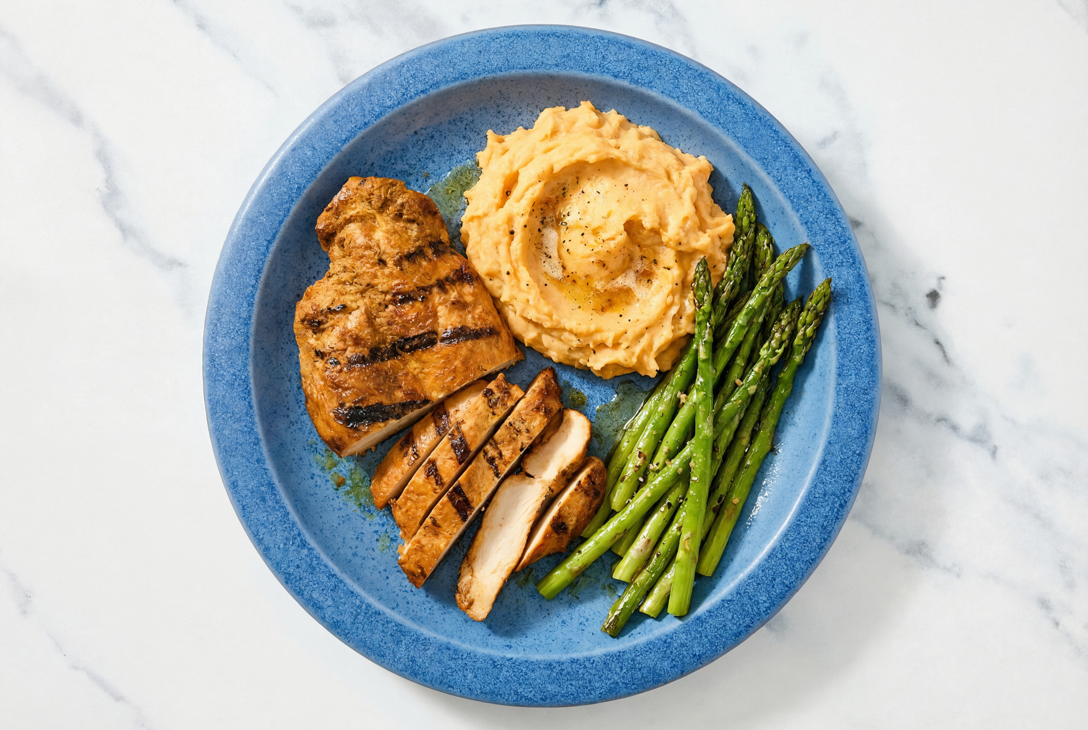 Blackened Chicken + Brown Salted Butter Sweet Potatoes