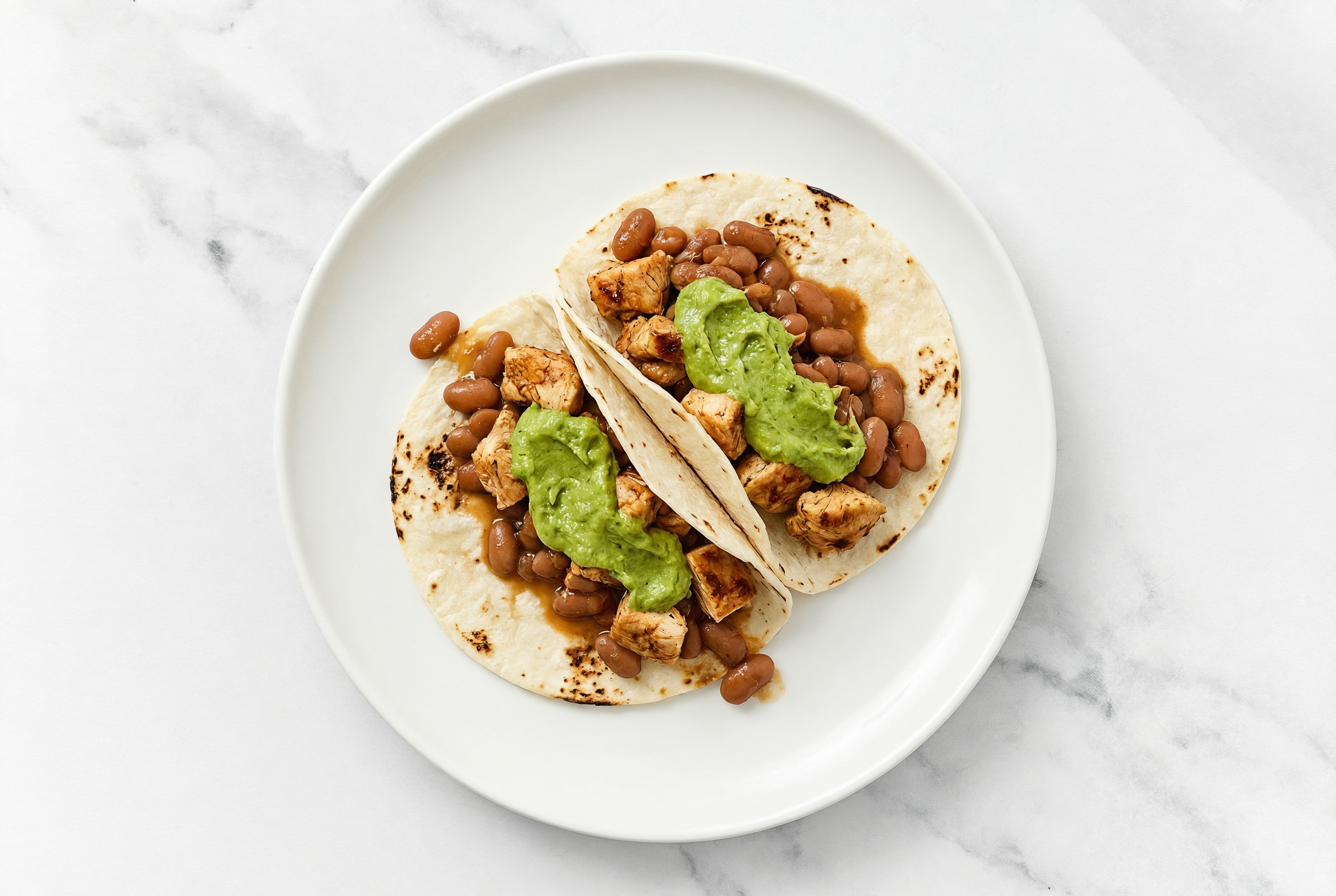  Chipotle Chicken Tacos with Avocado & Pinto Beans