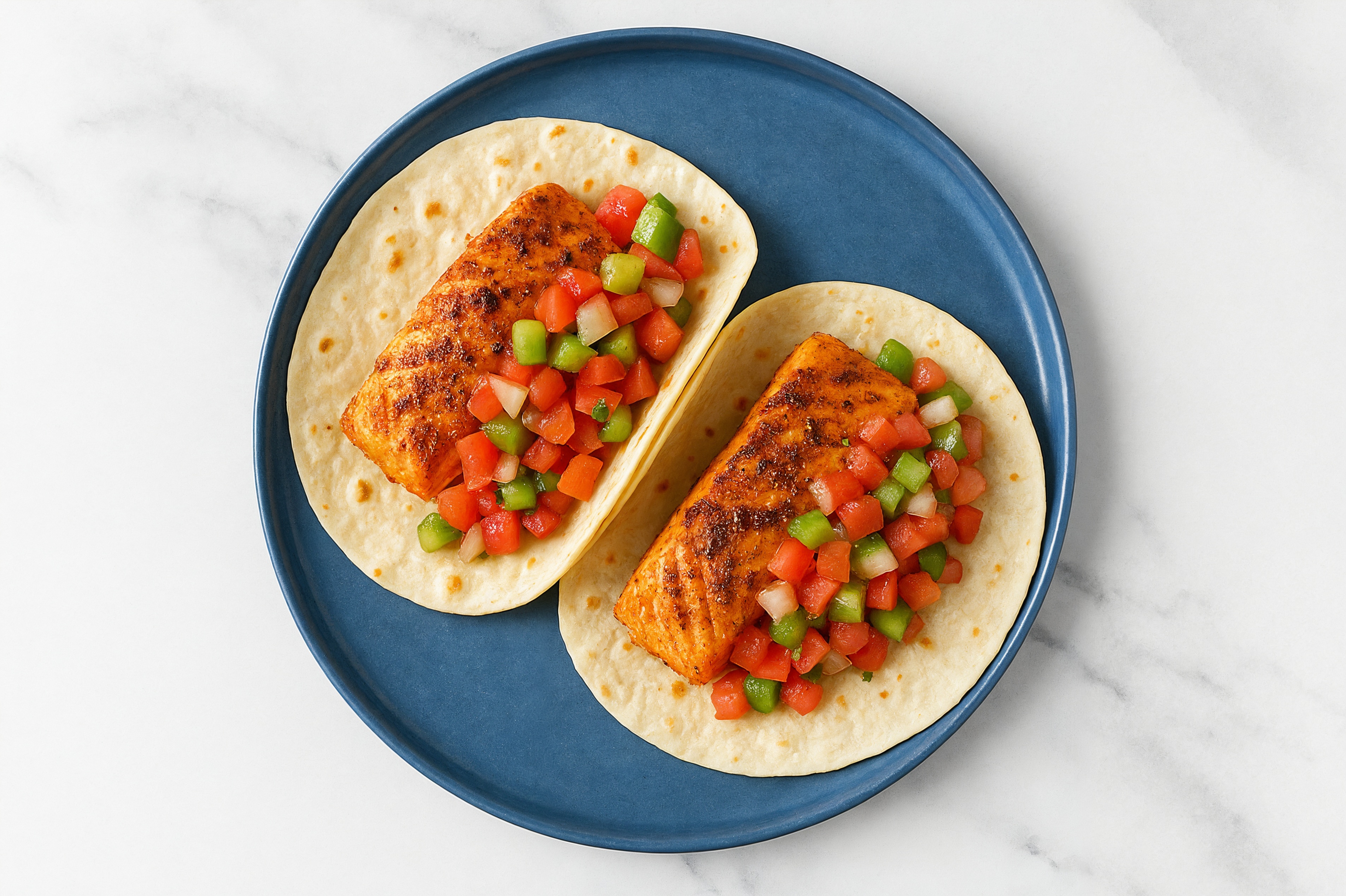 Salmon Tacos with Salsa