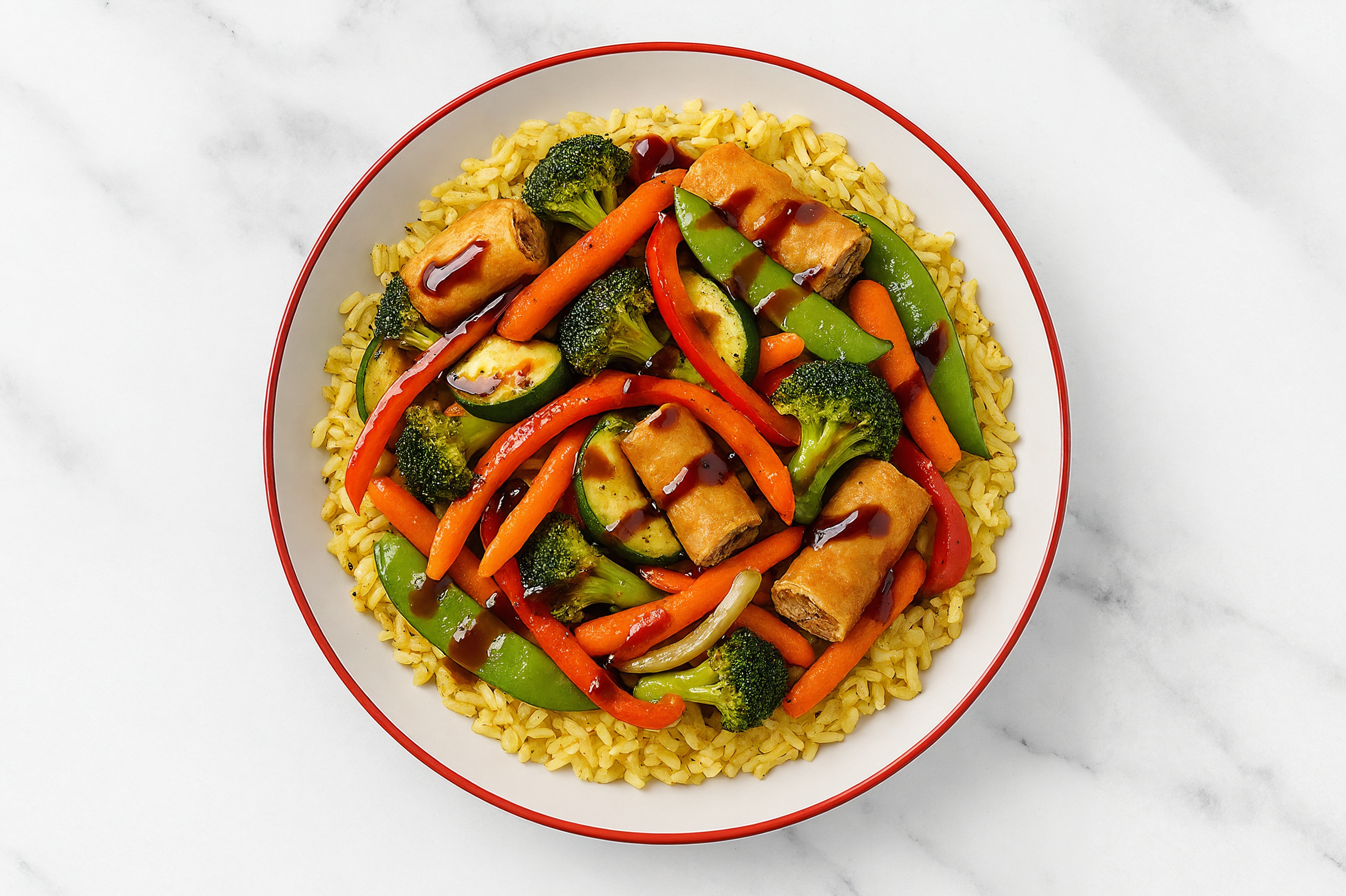 Teriyaki Spring Roll Grain Bowl