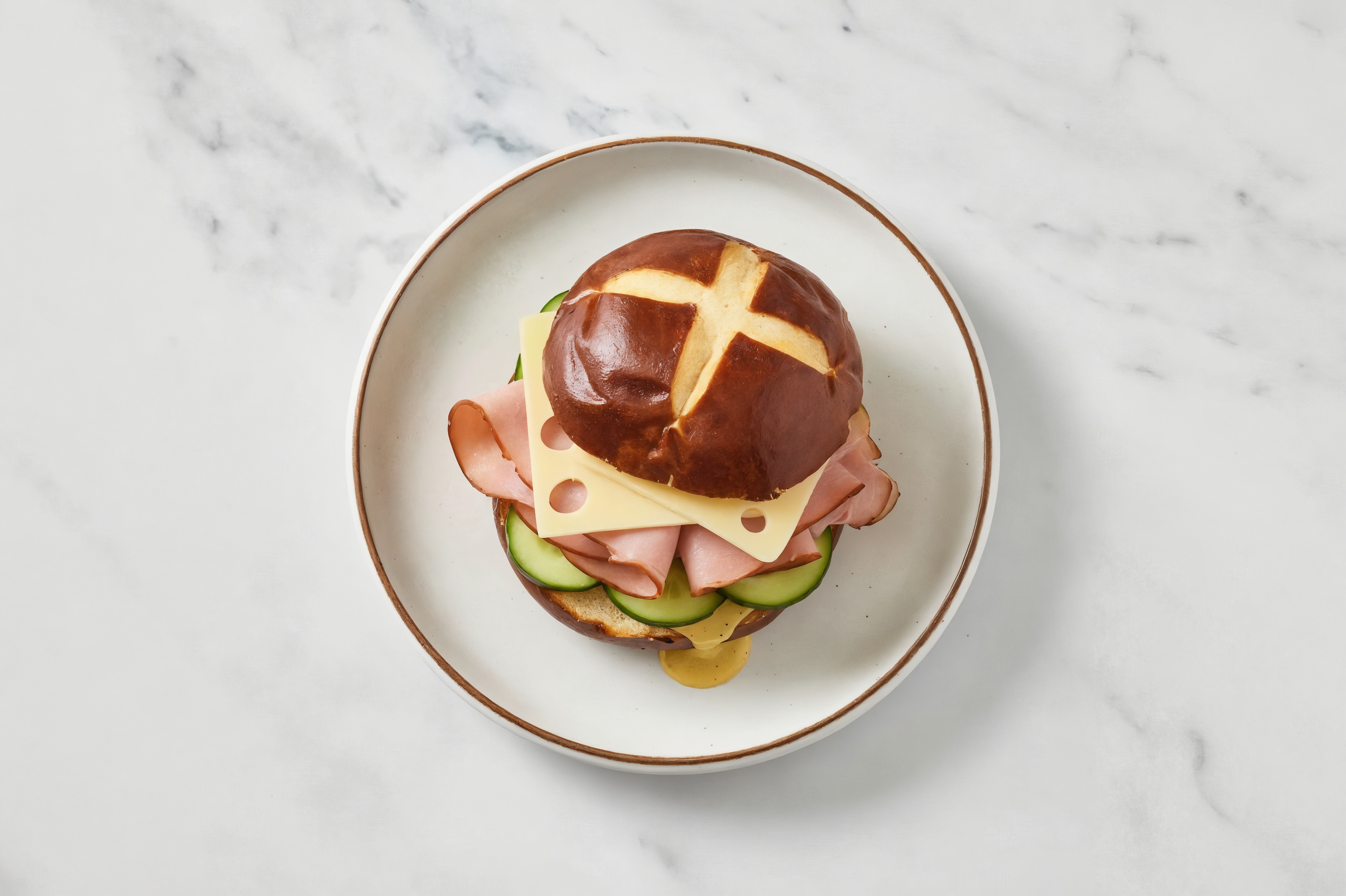 Honey Mustard Ham + Swiss Cheese Sandwich