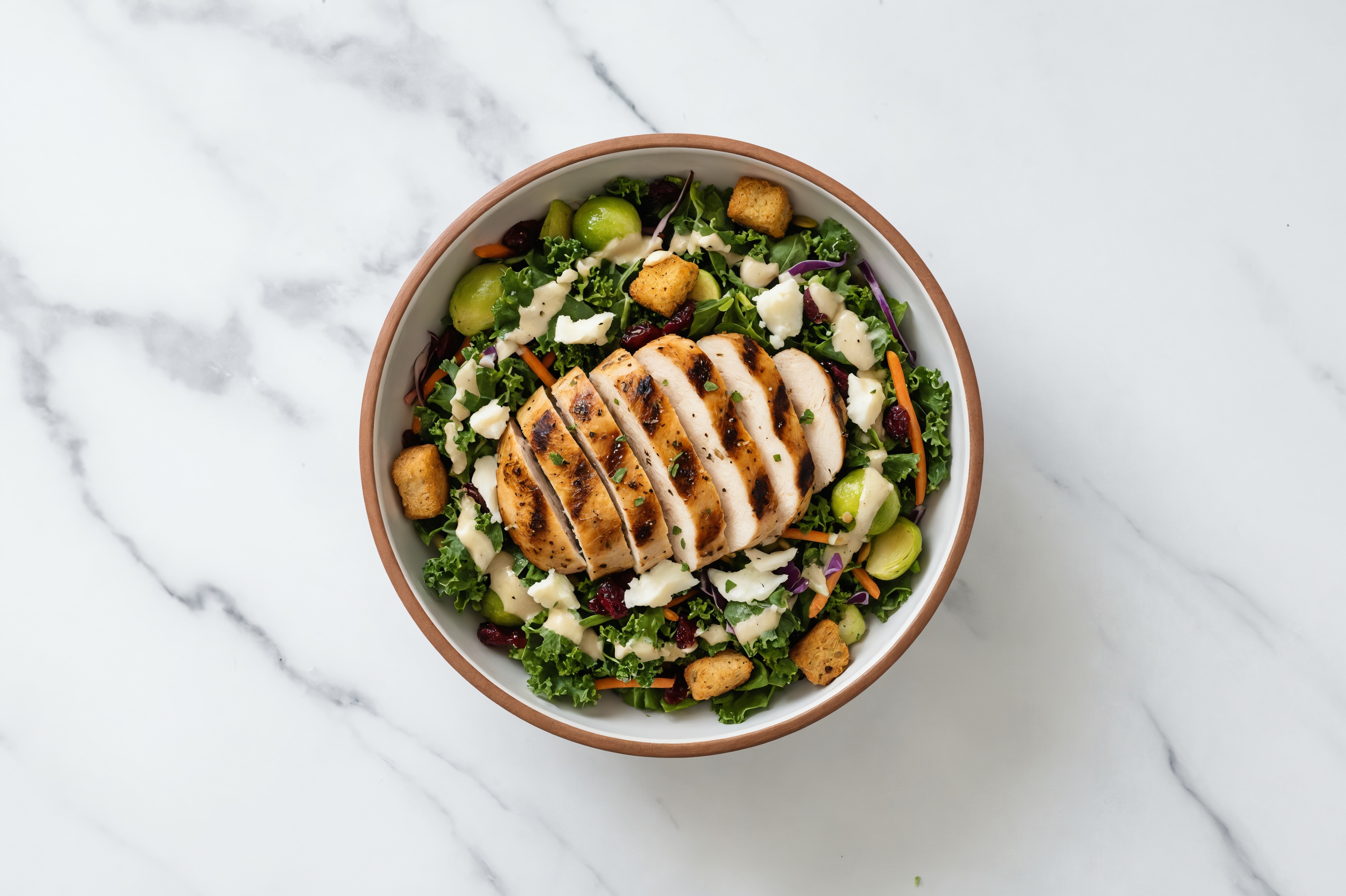 Mediterranean Grilled Chicken Breast + Sweet Kale Salad