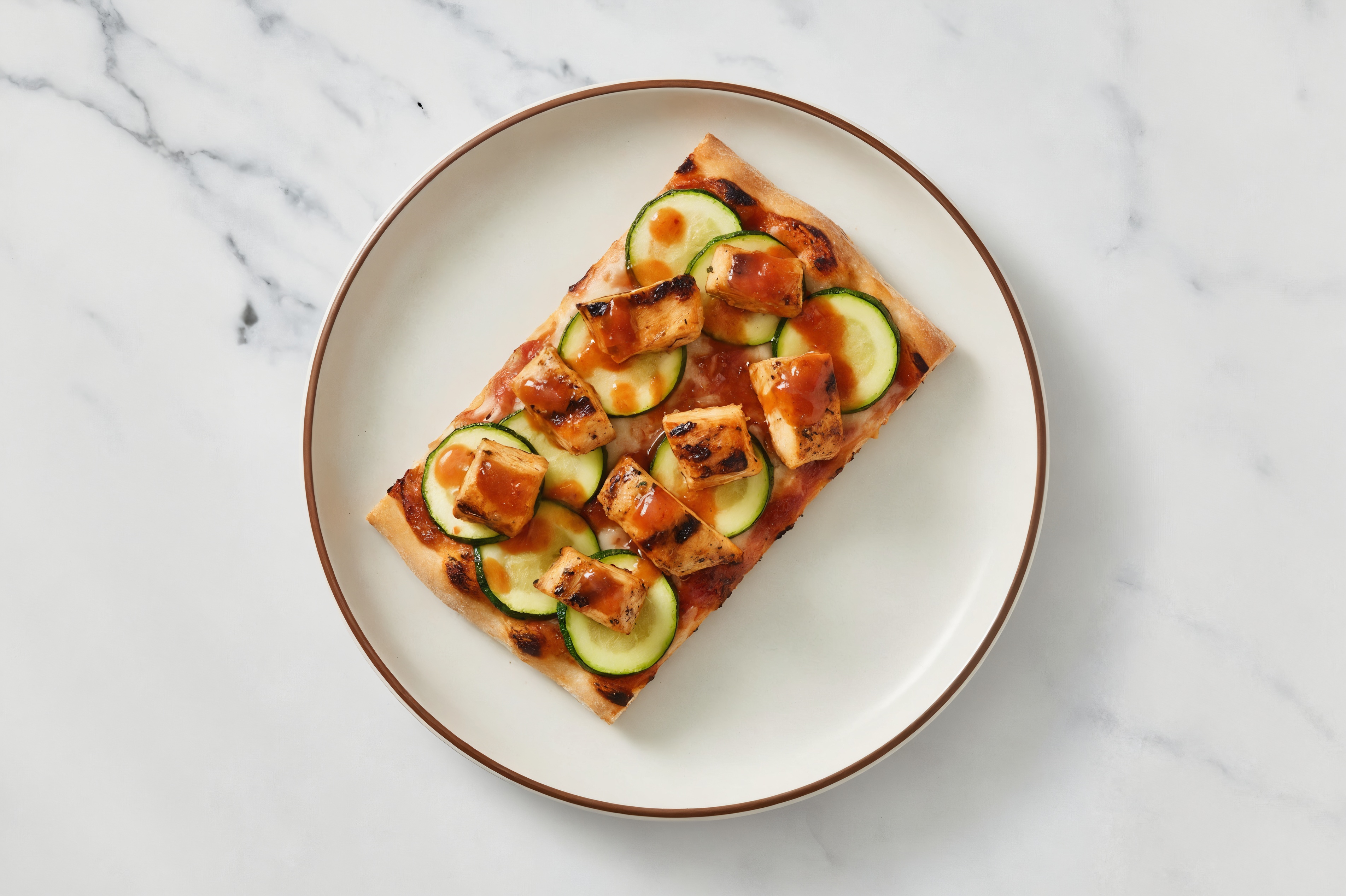 Bang Mediterranean Wood Grilled Pizza Crusts Chicken Breast + Zucchini Flatbread