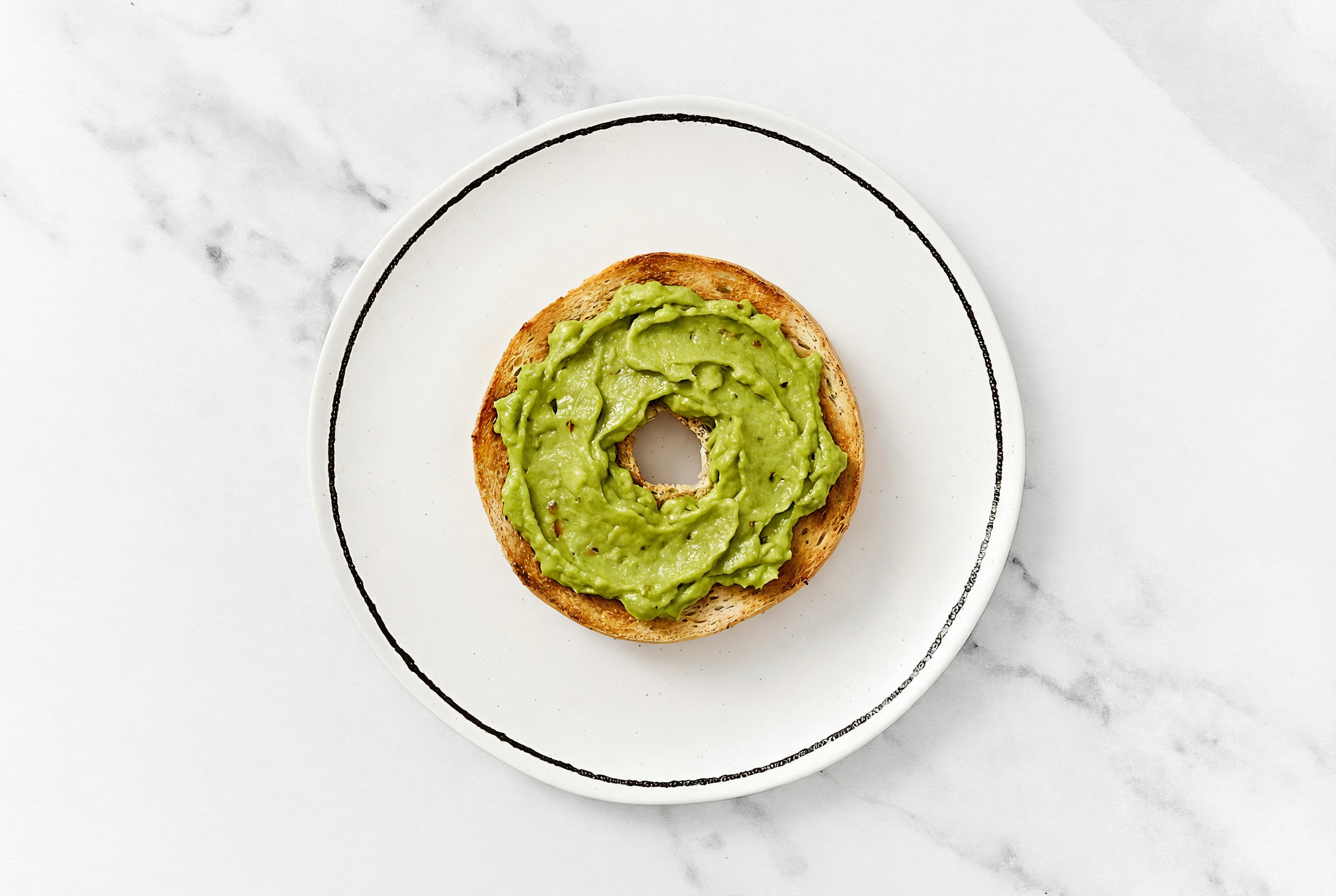 Guacamole on a GF Bagel