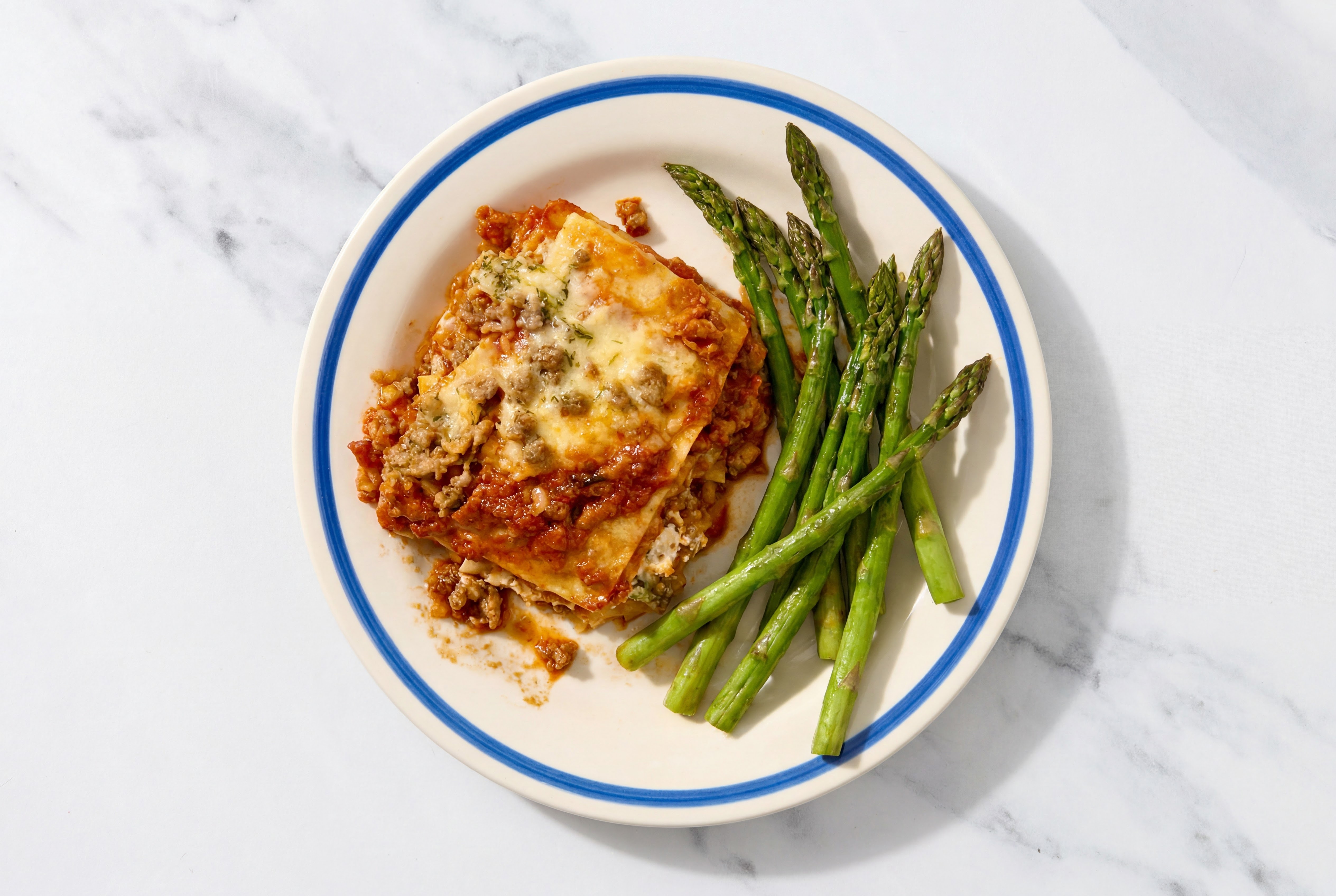 Lasagna Bolognese with Asparagus