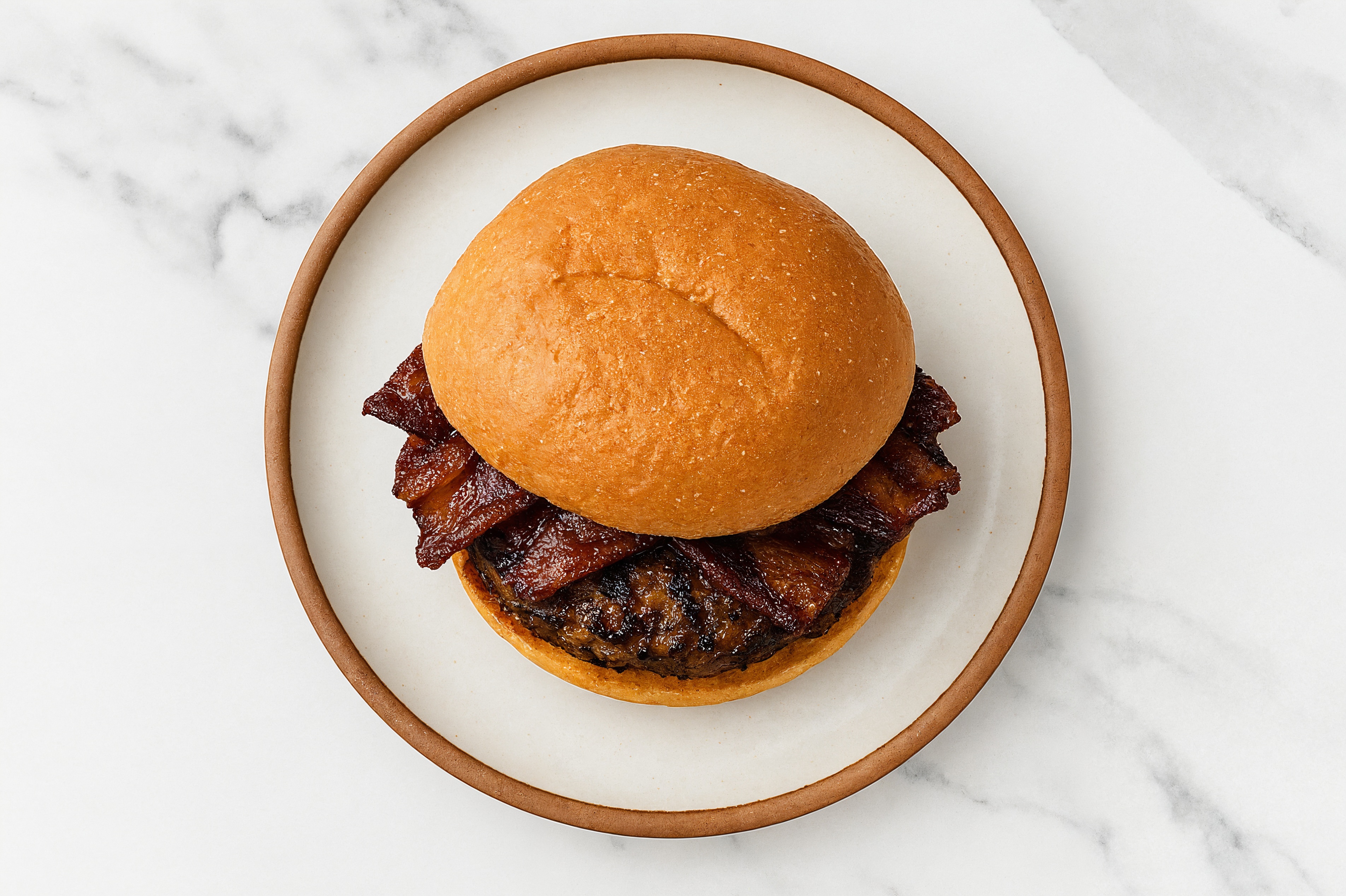 MyBacon Burger on GF Buns with Ground Beef Patties
