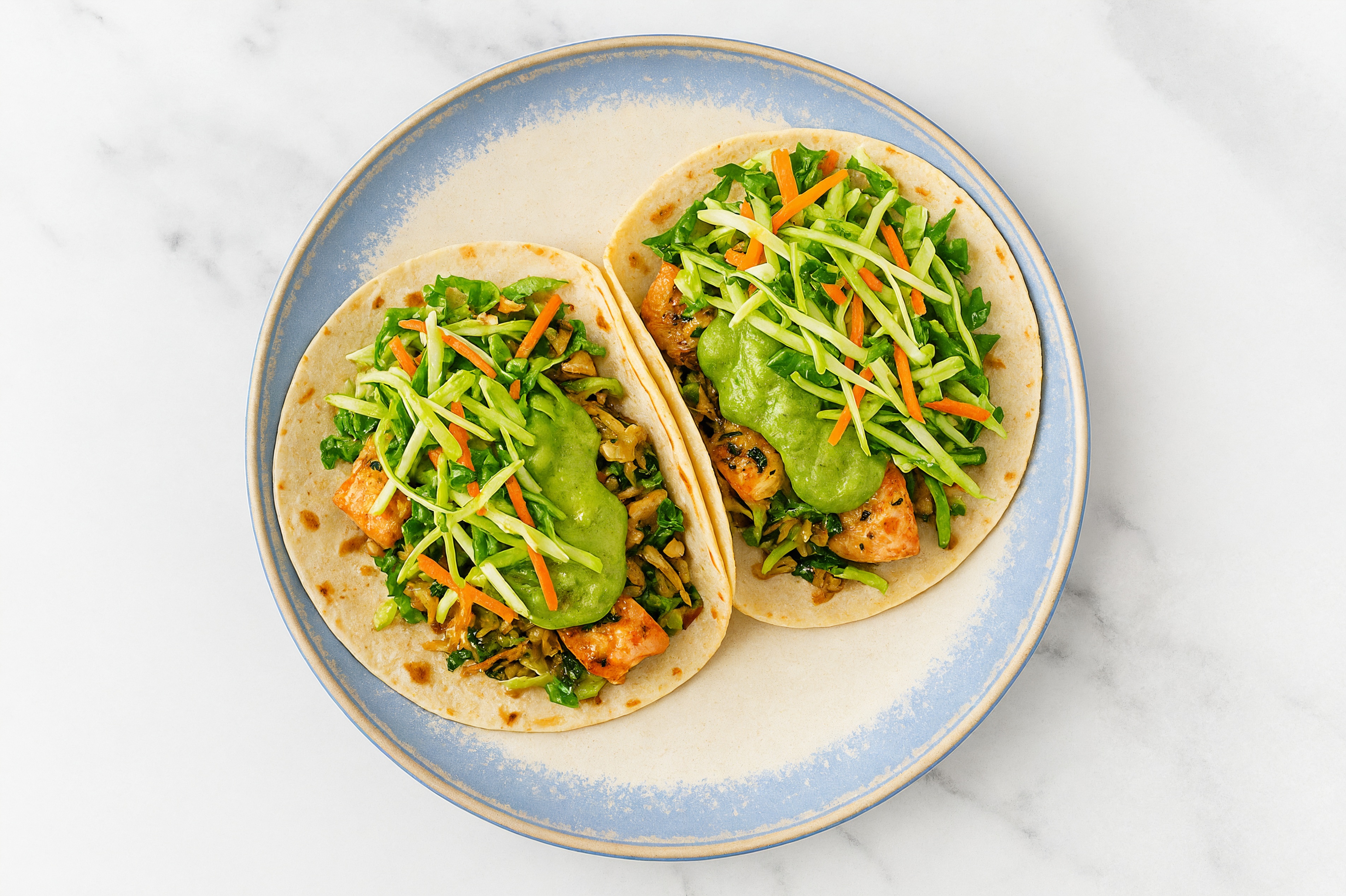 Savory Baja Salmon Tacos