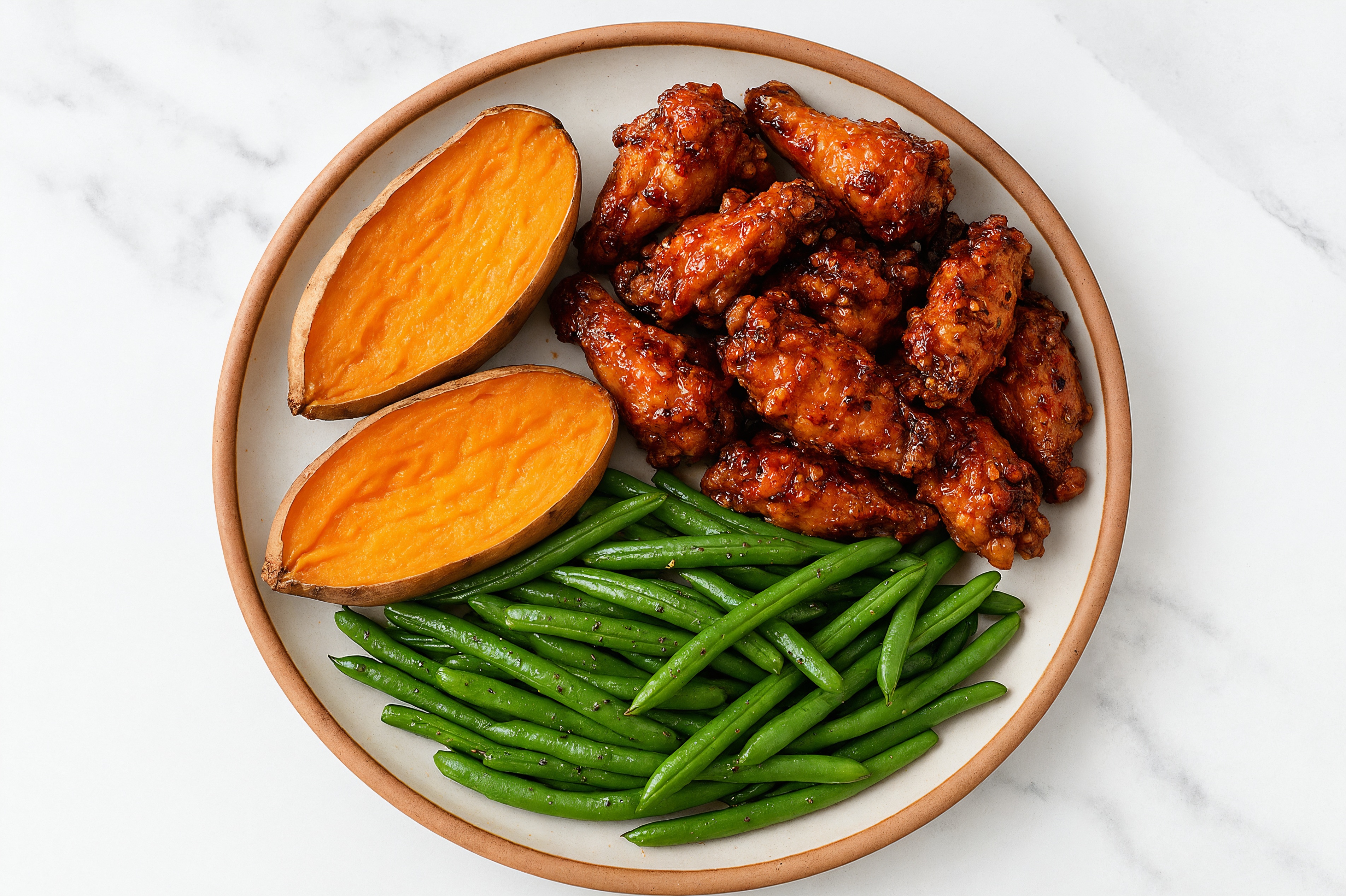 Chili Crisp Chicken Wings + Organic Green Beans