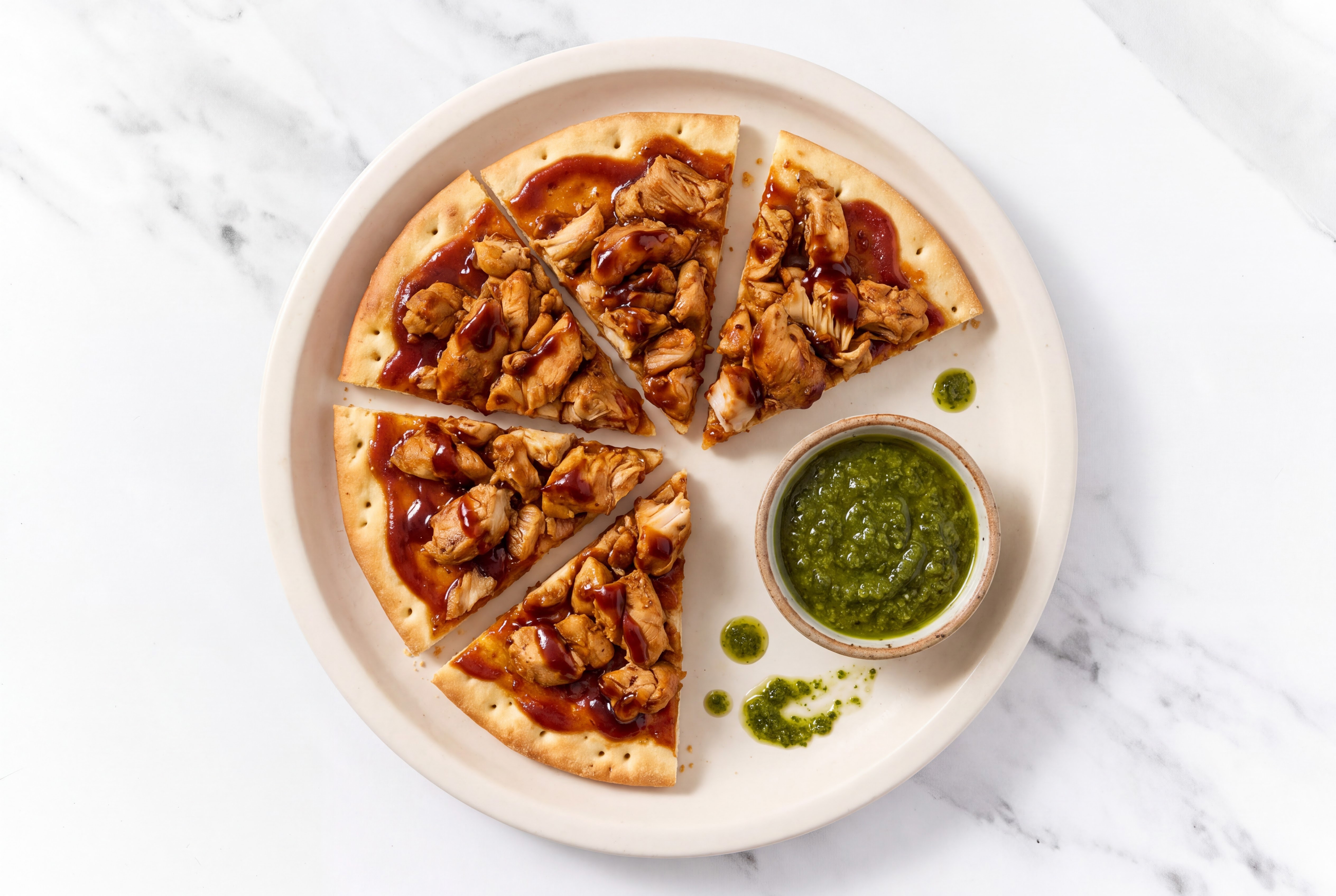 Herby Korean BBQ Chicken Flatbread