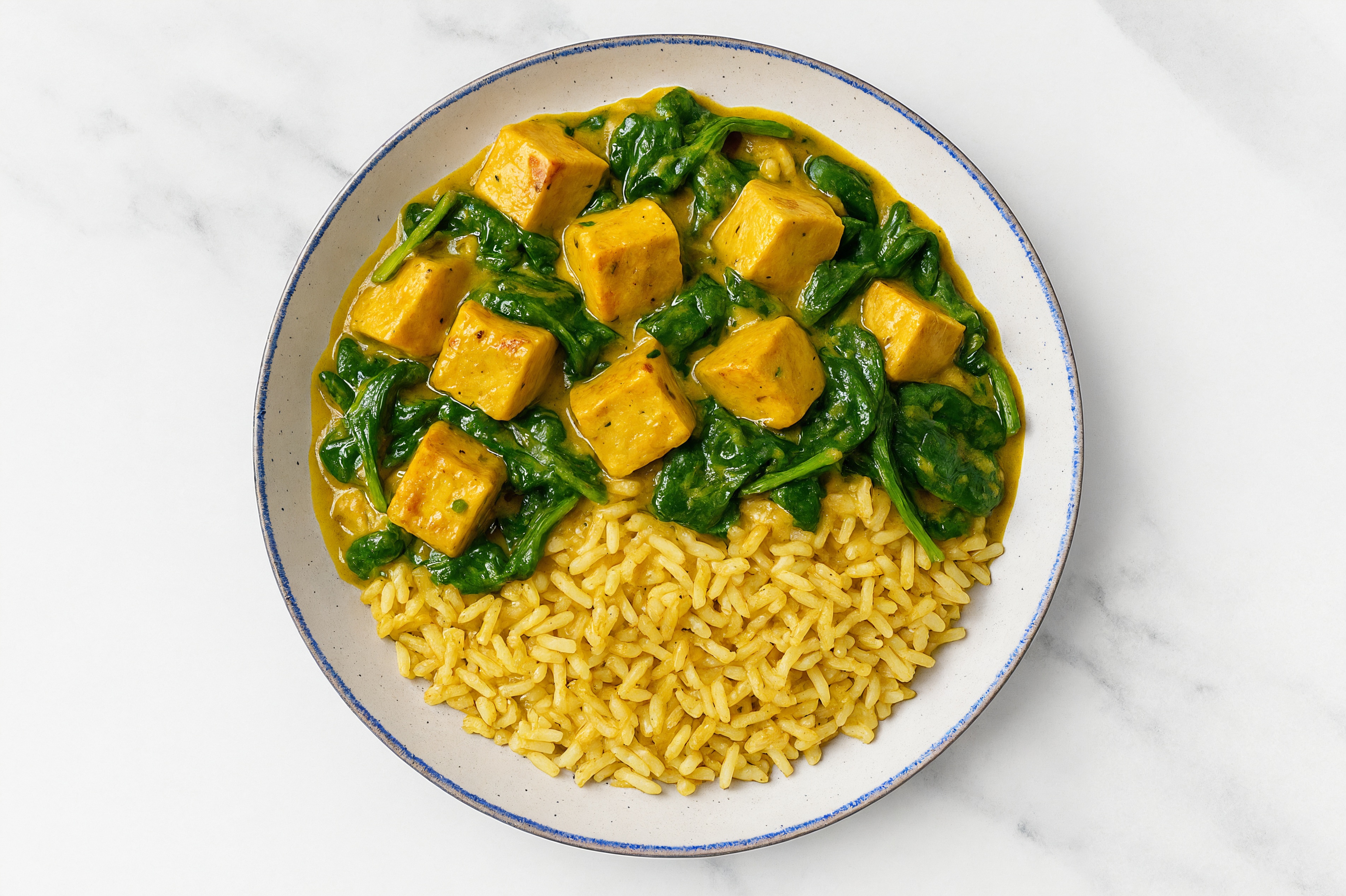 Coconut Curry Extra Firm Tofu Seasoned Jasmine Rice Bowl