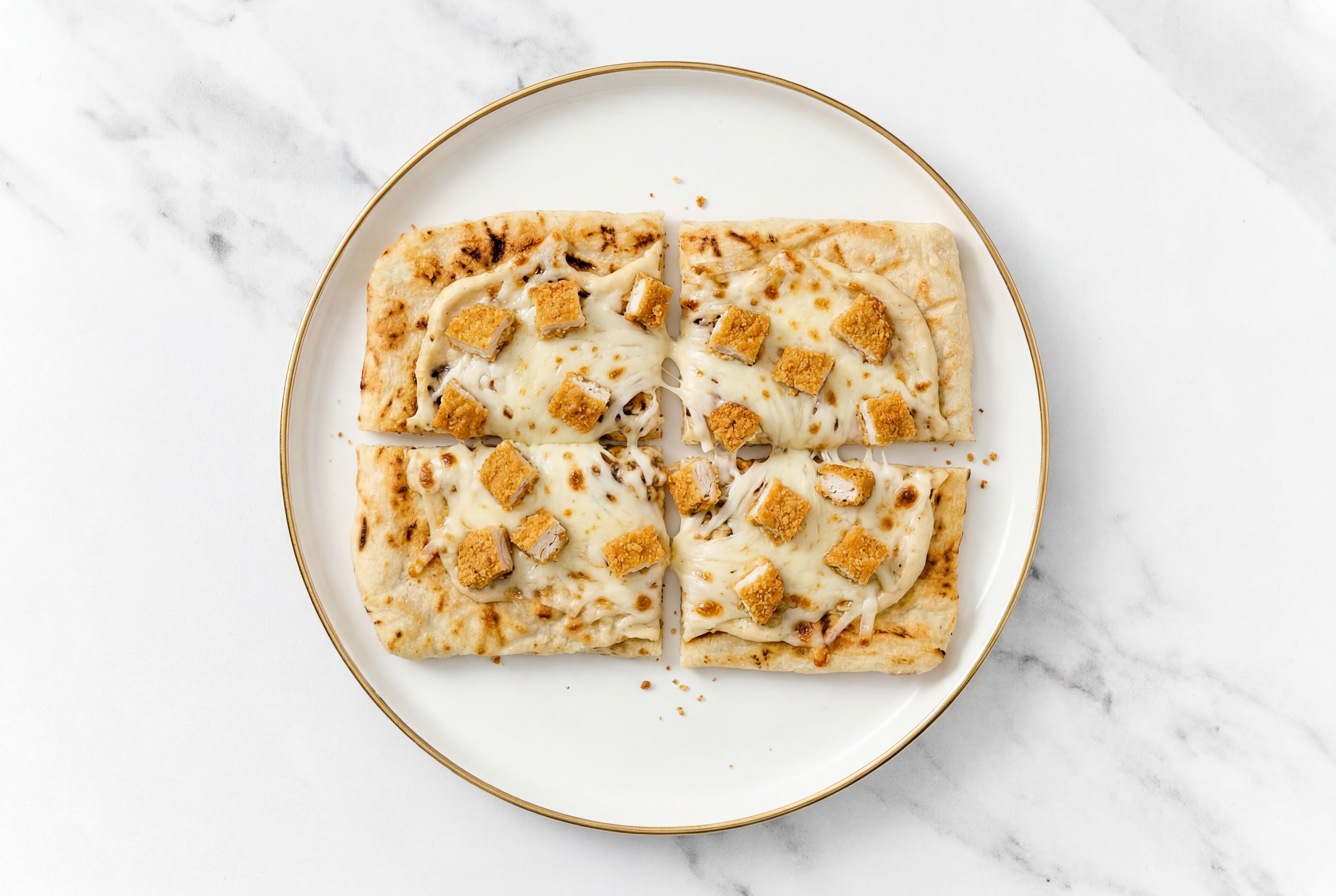 Cheezy Plant-Based Chicken Tender Wood Grilled Pizza Crusts