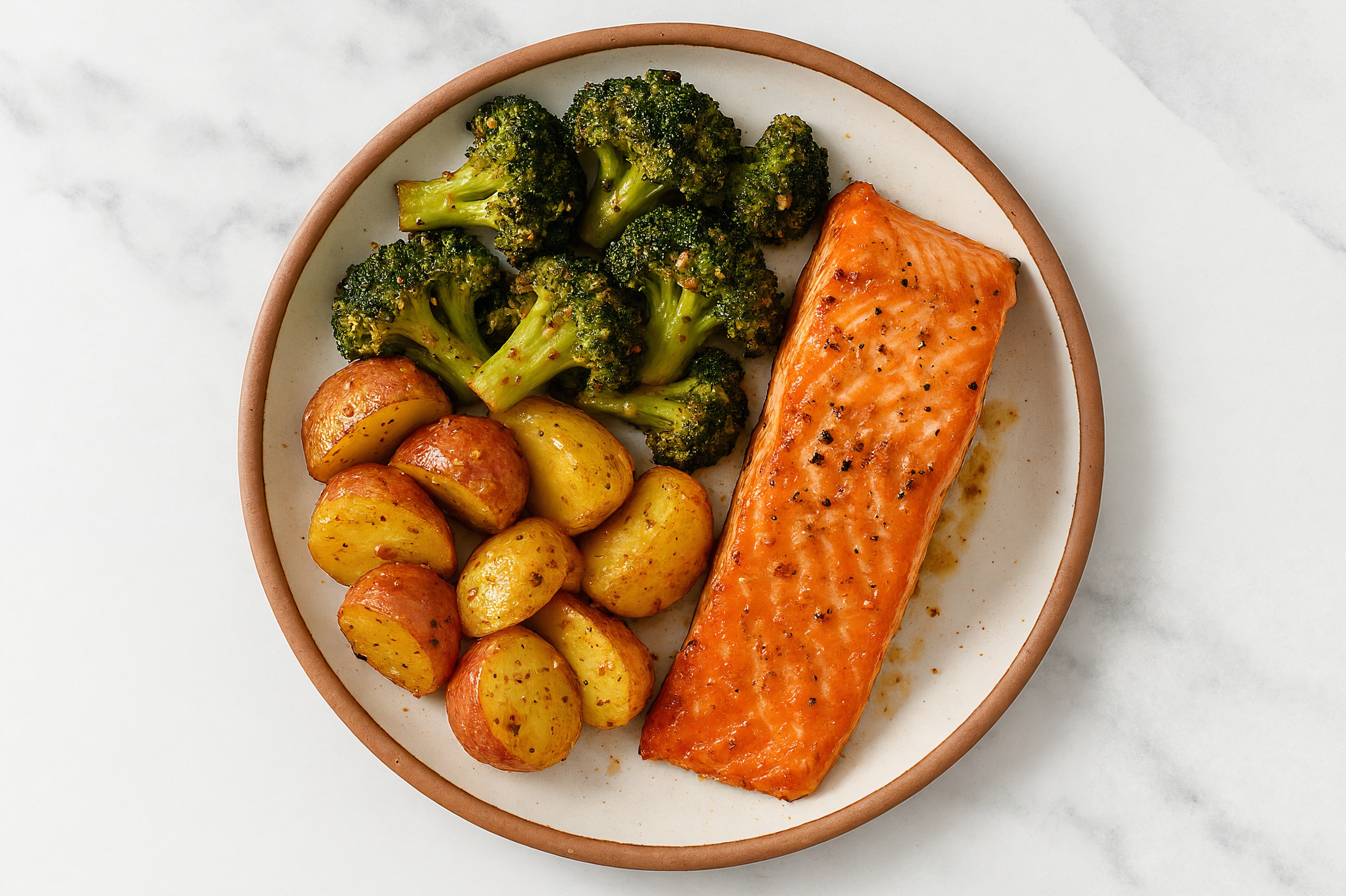 Sheet Pan Honey Mustard-Salmon with Potatoes & Broccoli
