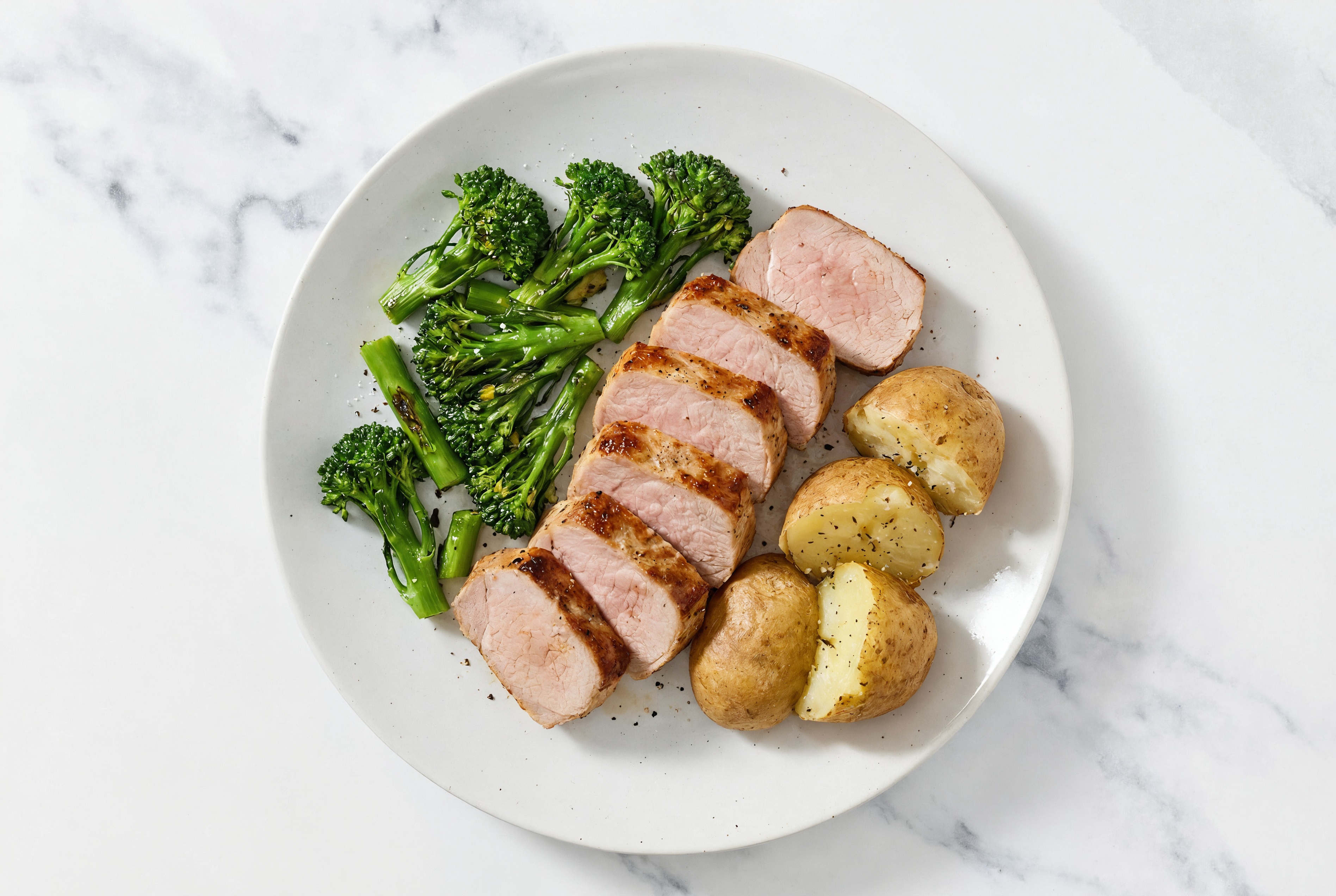 Pork Loin + Baked Potato Plate
