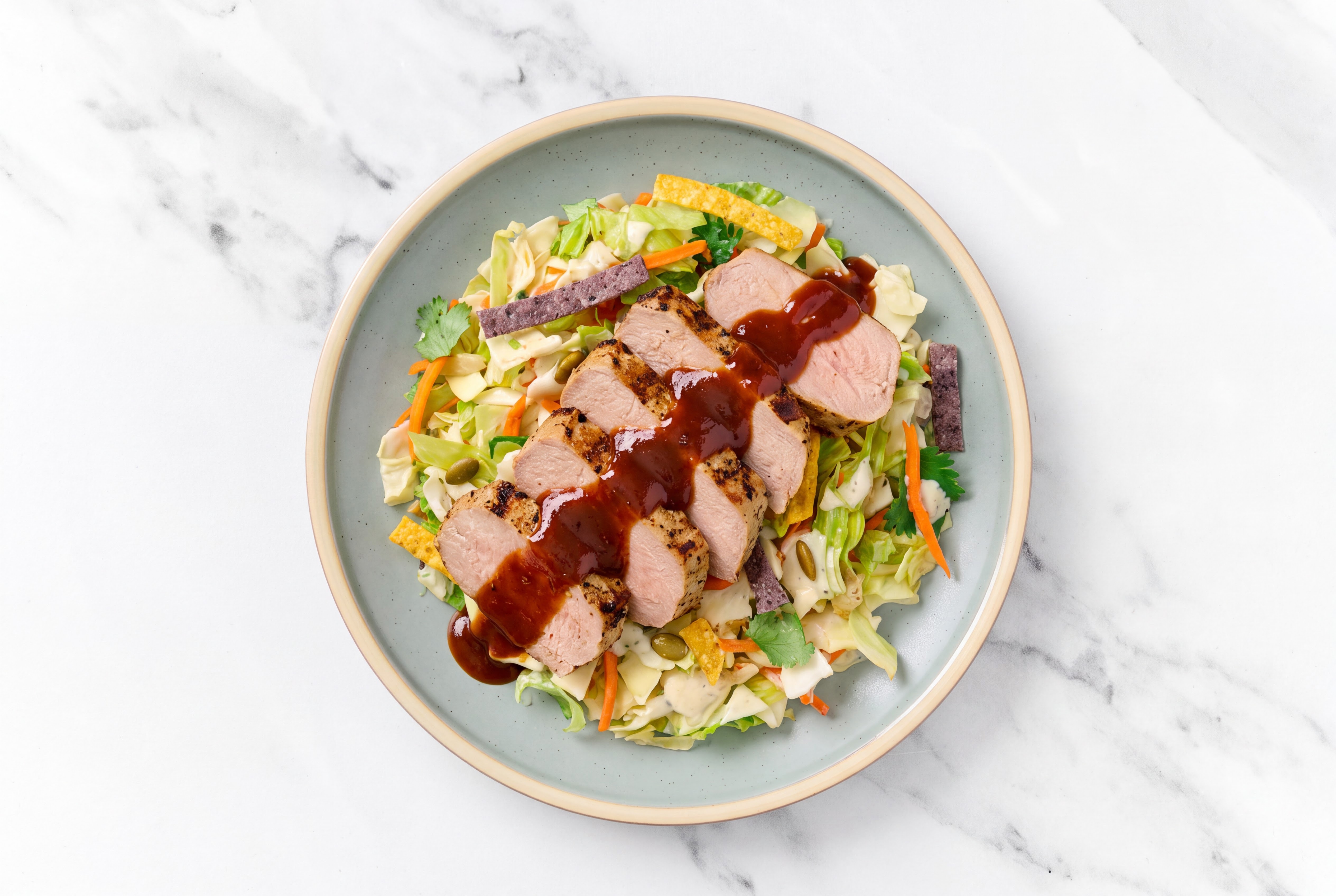 BBQ Pork Tenderloin + Southwestern Chopped Salad with Original BBQ