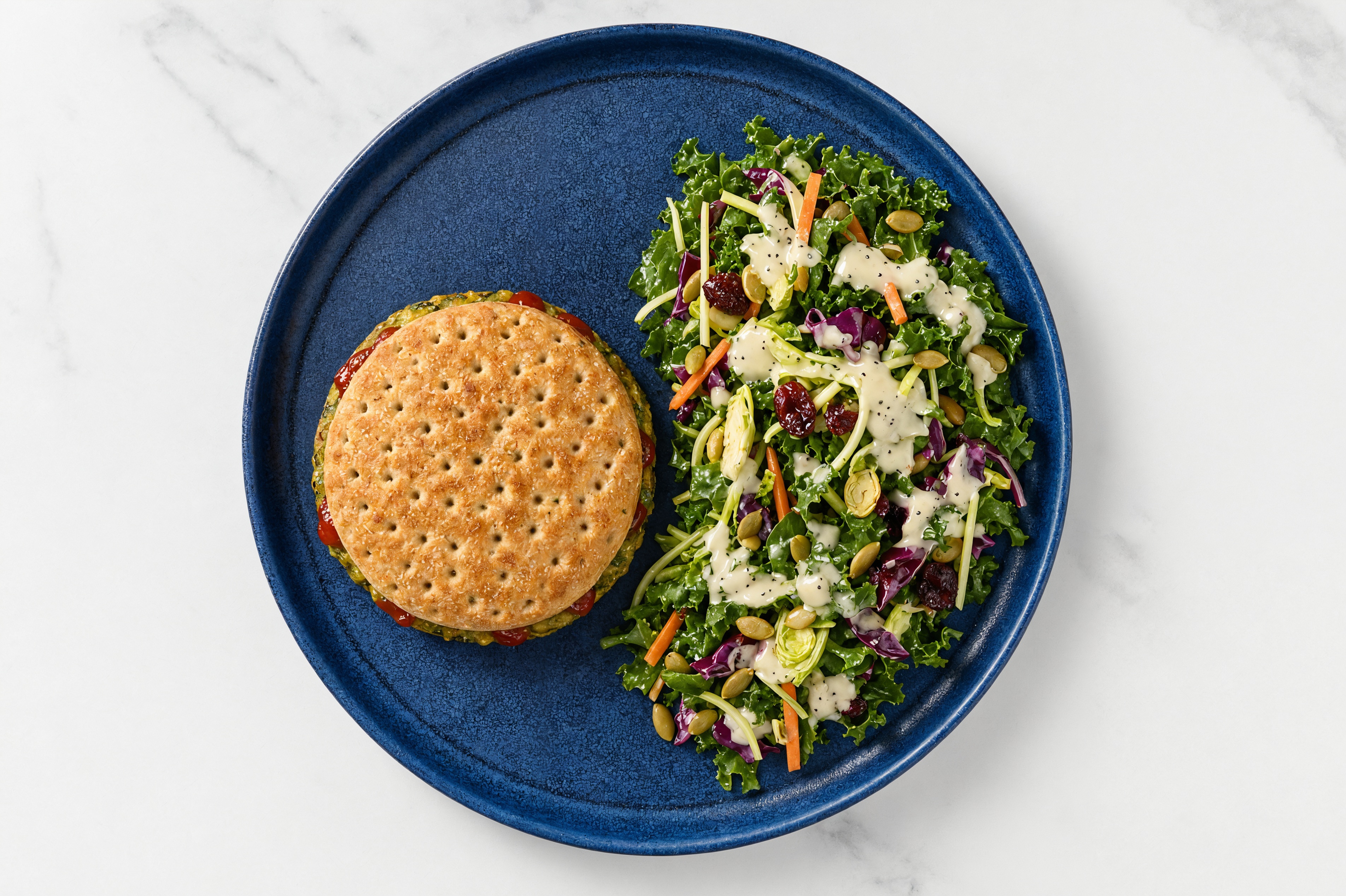 Feta Turkey Burgers with Kale Salad