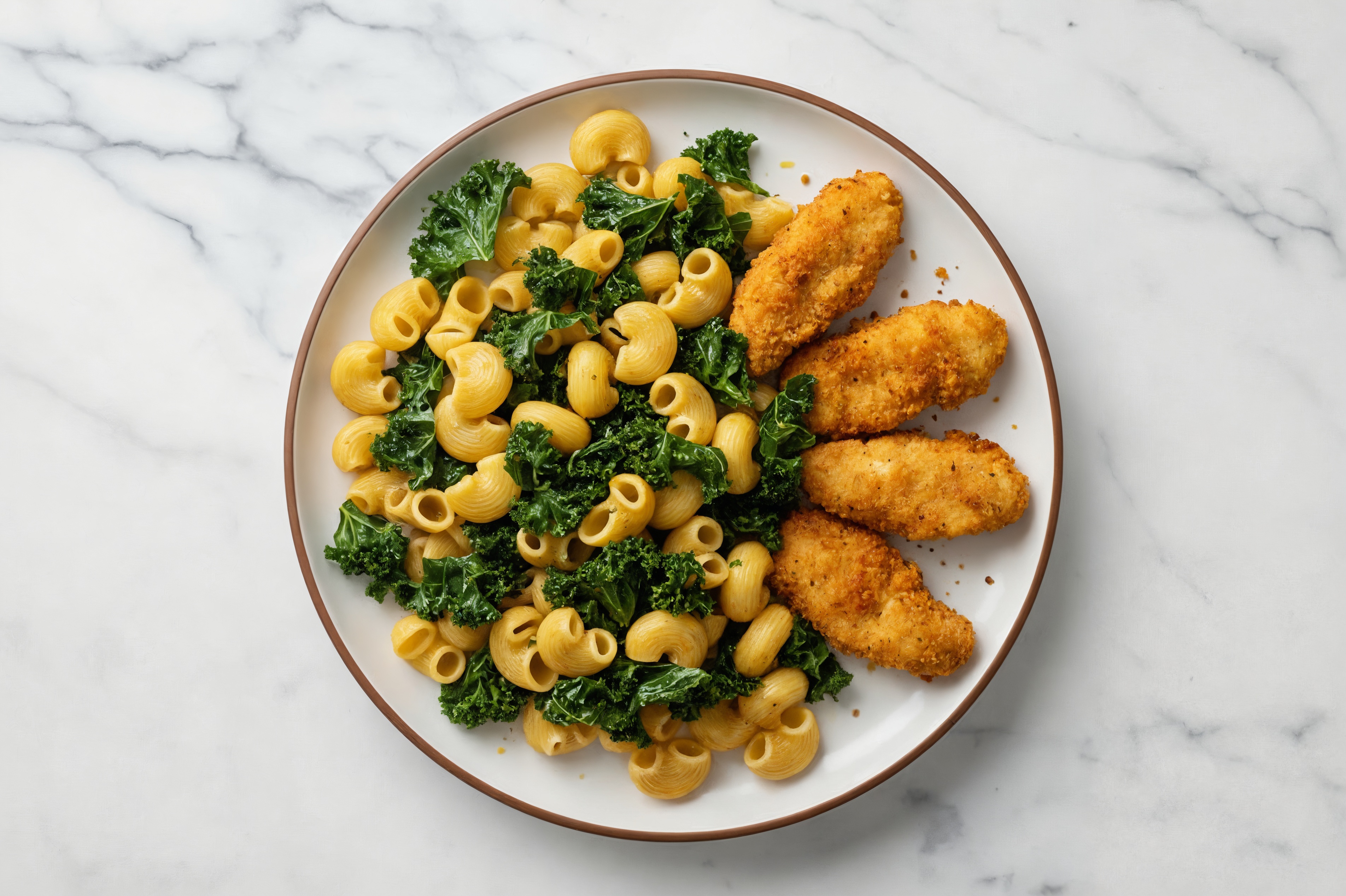 Chiocciole with Kale, Lemon + Melt Organic Cold-Pressed Plant Butter-Based Chicken Tenders