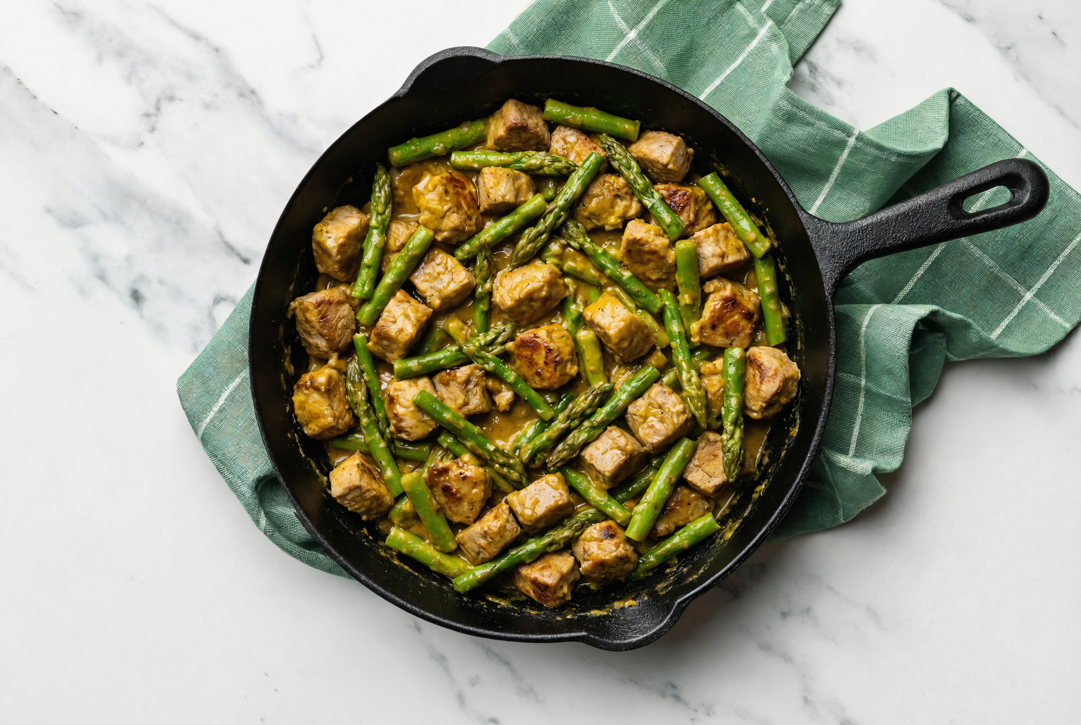 Coconut Curry Pork Tenderloin Stir-Fry with Asparagus