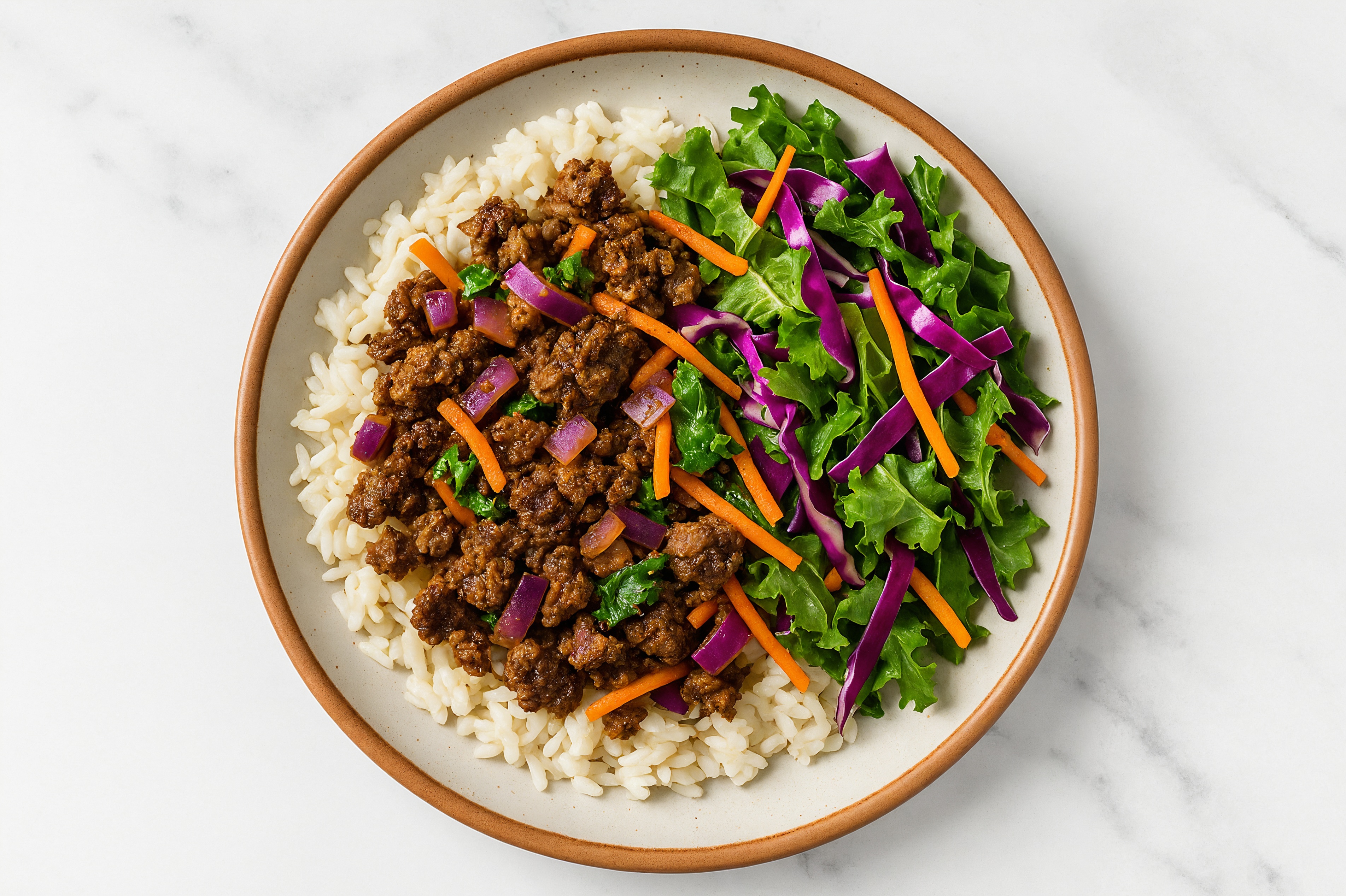 Wagyu Beef + Rainbow Veggie Long Grain White Rice Bowl