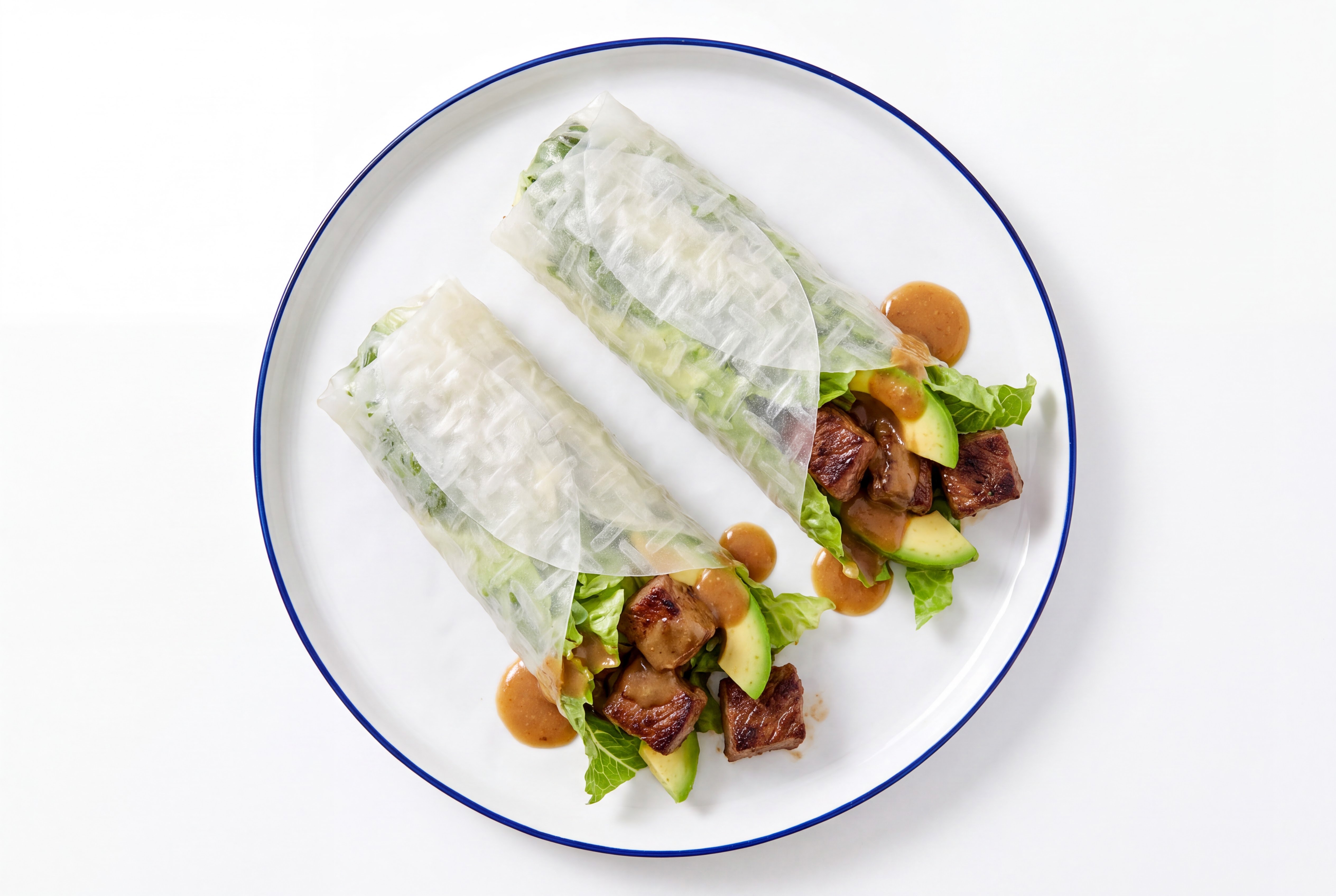 Gingery Ponzu Bison + Avocado Summer Rolls