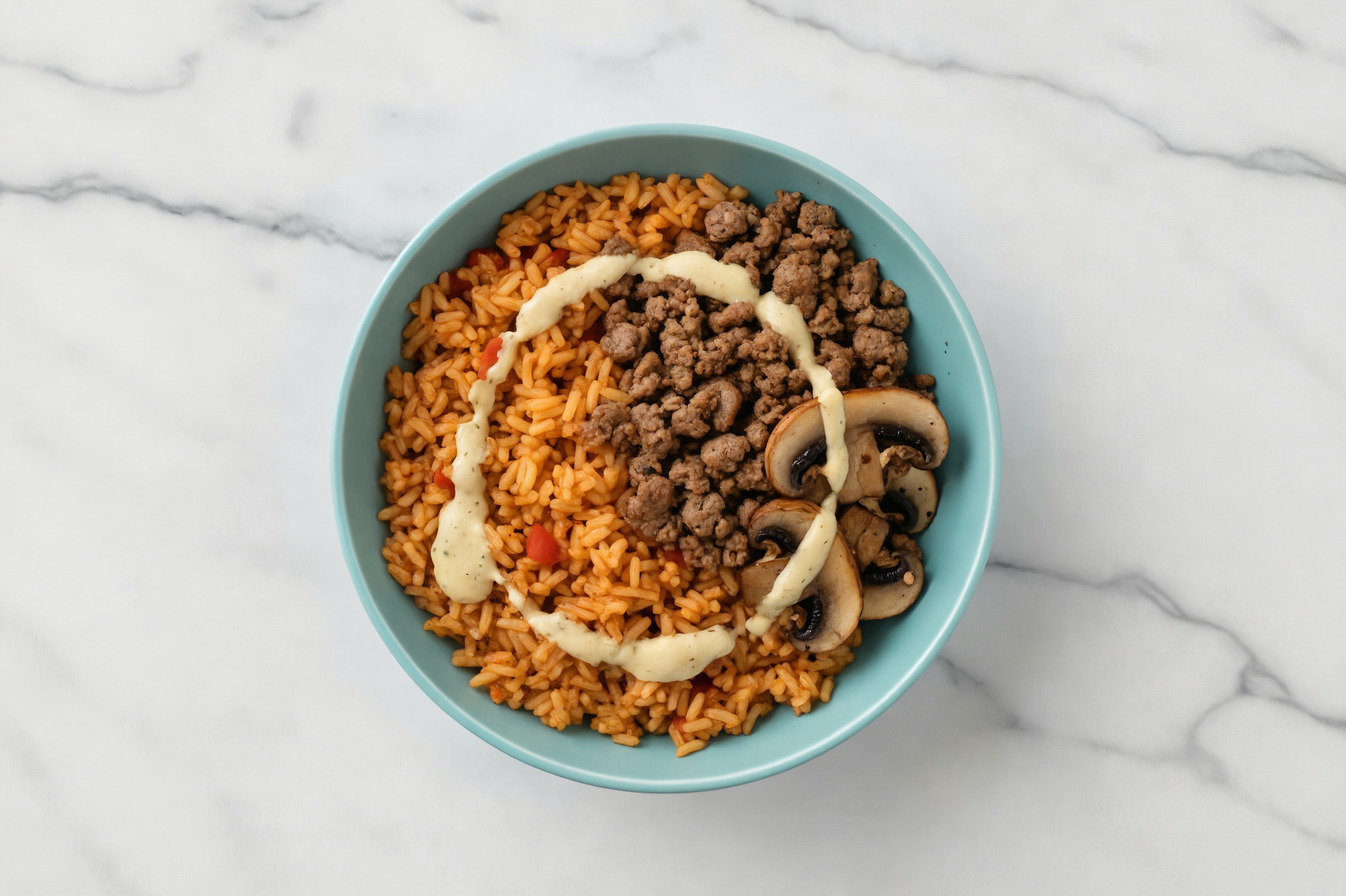 Caesar Ground Lamb + Brown Rice Bowl with Bella Mushrooms